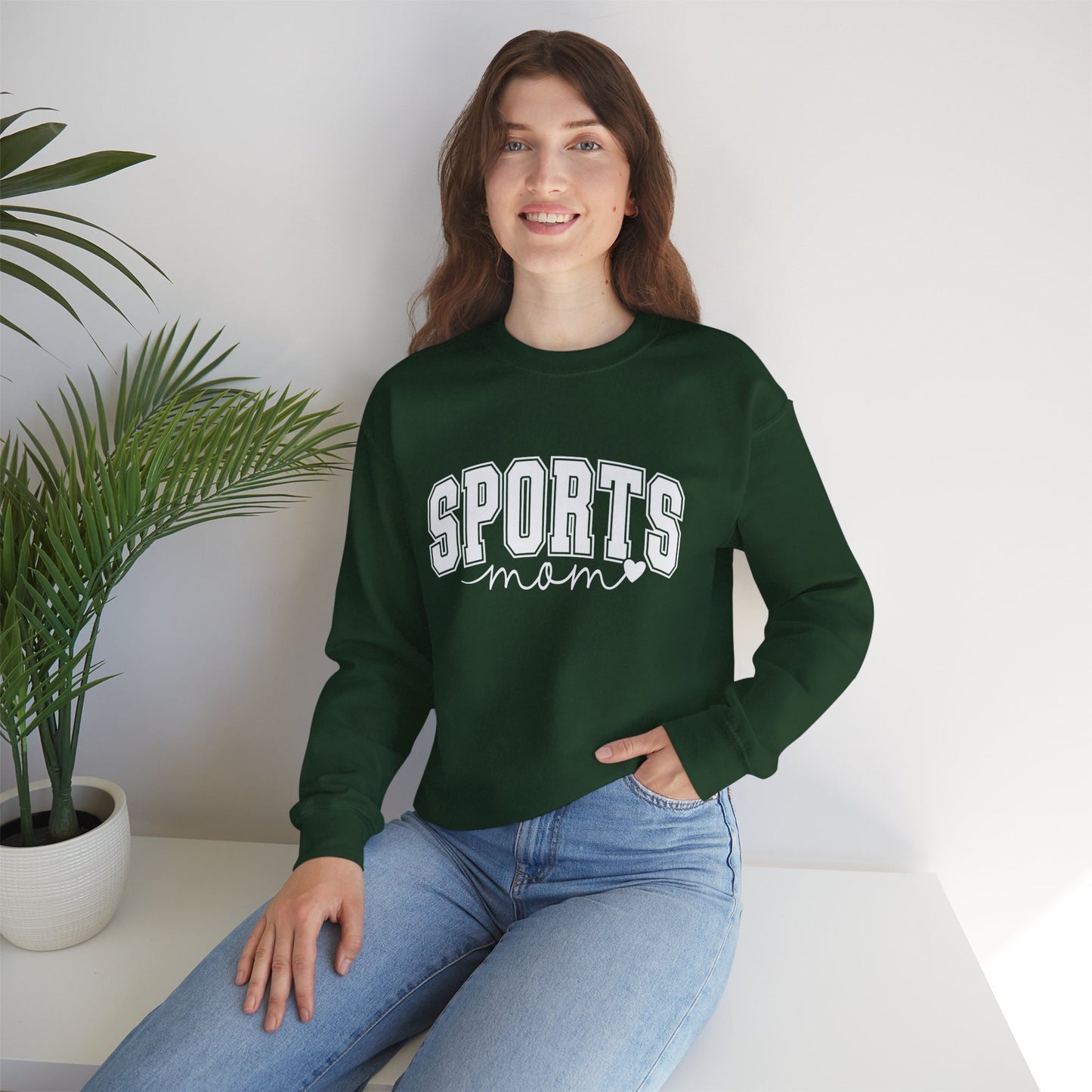 Sports Mom Crewneck Sweatshirt — Athletic Mom Graphic Pullover