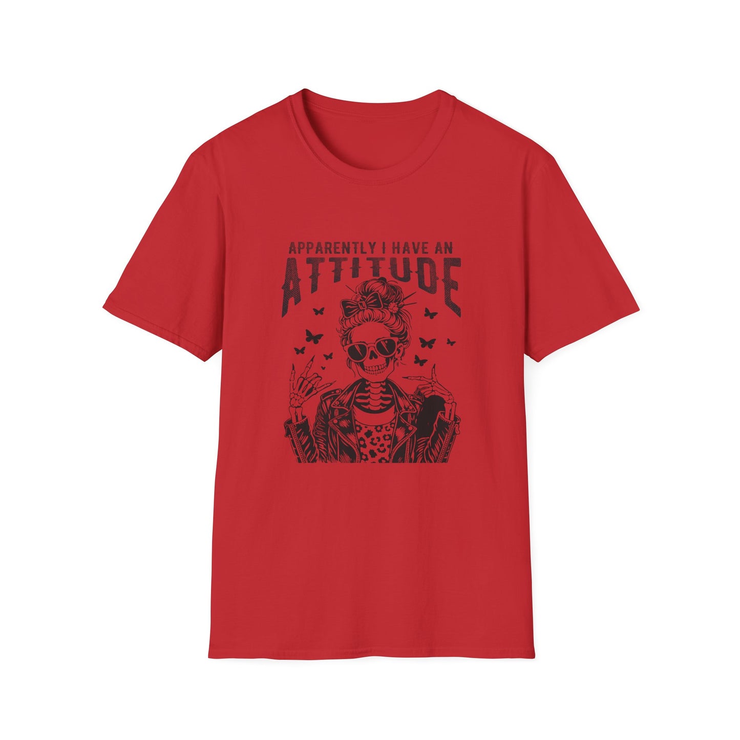 Attitude Skull Tee — "Apparently I Have an Attitude" Graphic T-Shirt