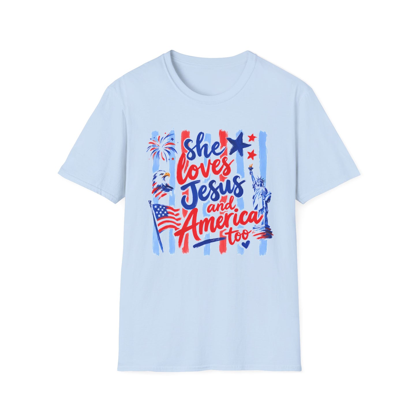 She Loves Jesus and America Too T-Shirt