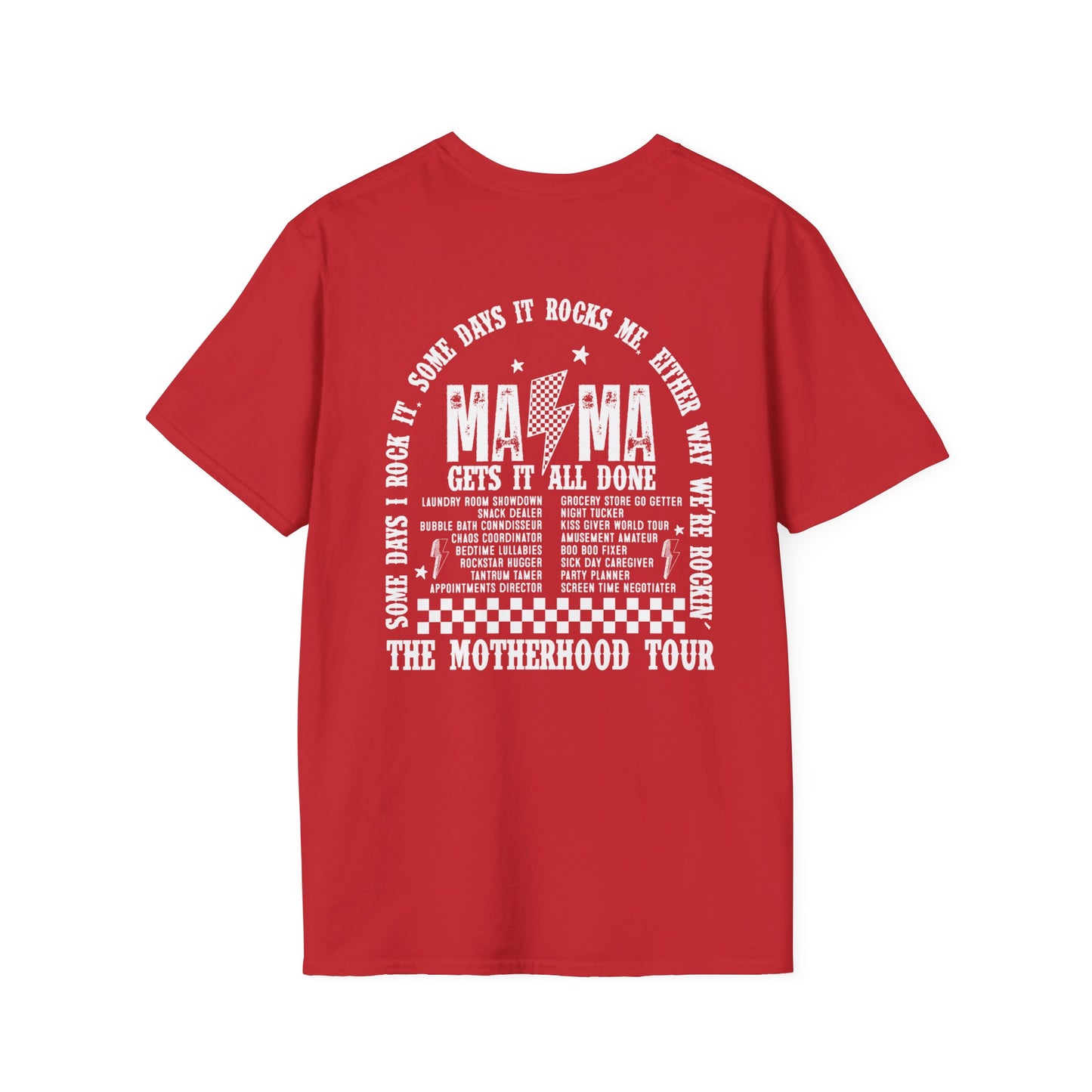 Mama Lightning Tour T-Shirt — 'Mama Gets It All Done' Motherhood Band Tee