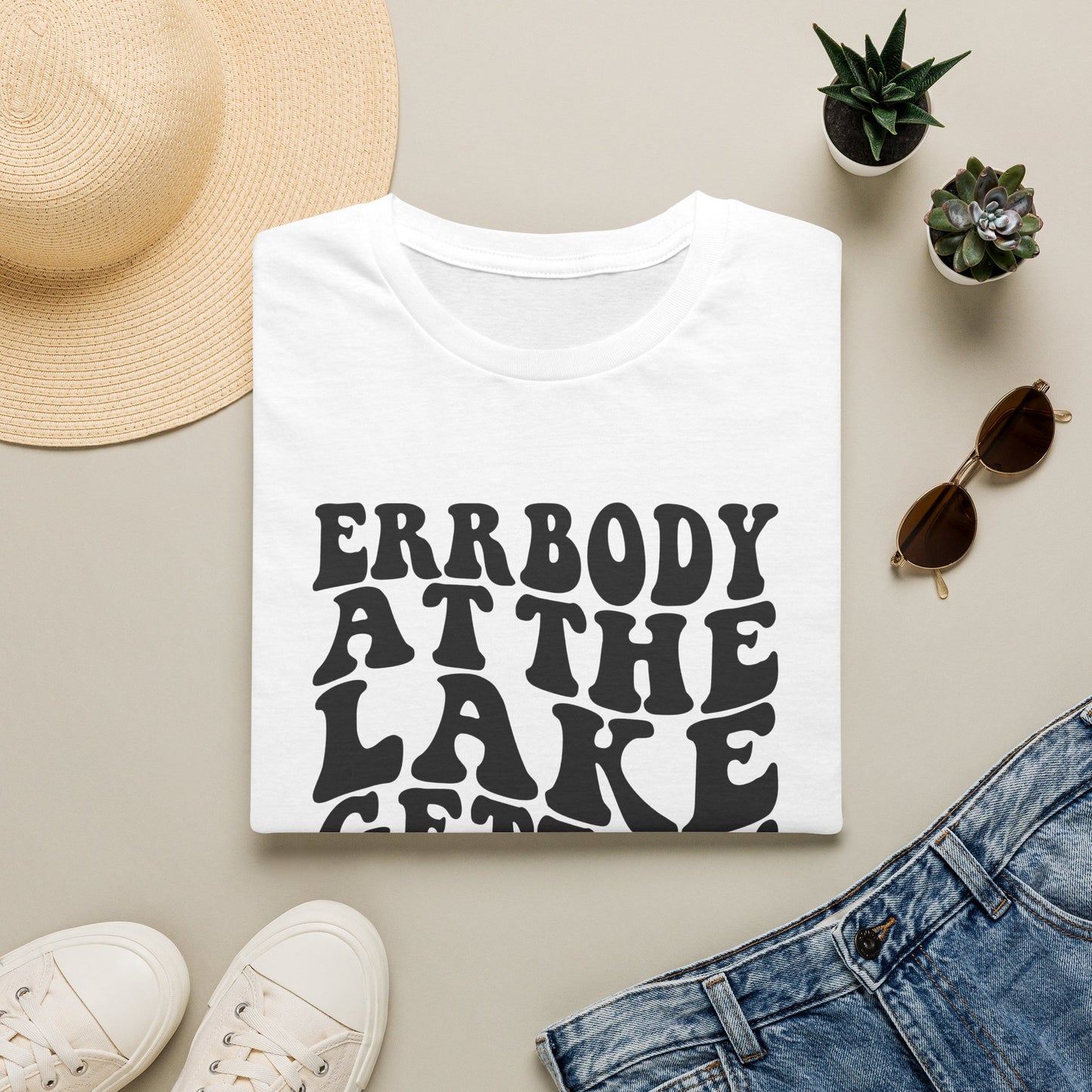 Lake Trip T-Shirt — "Errbody at the Lake Gettin' Tipsy" Retro Graphic