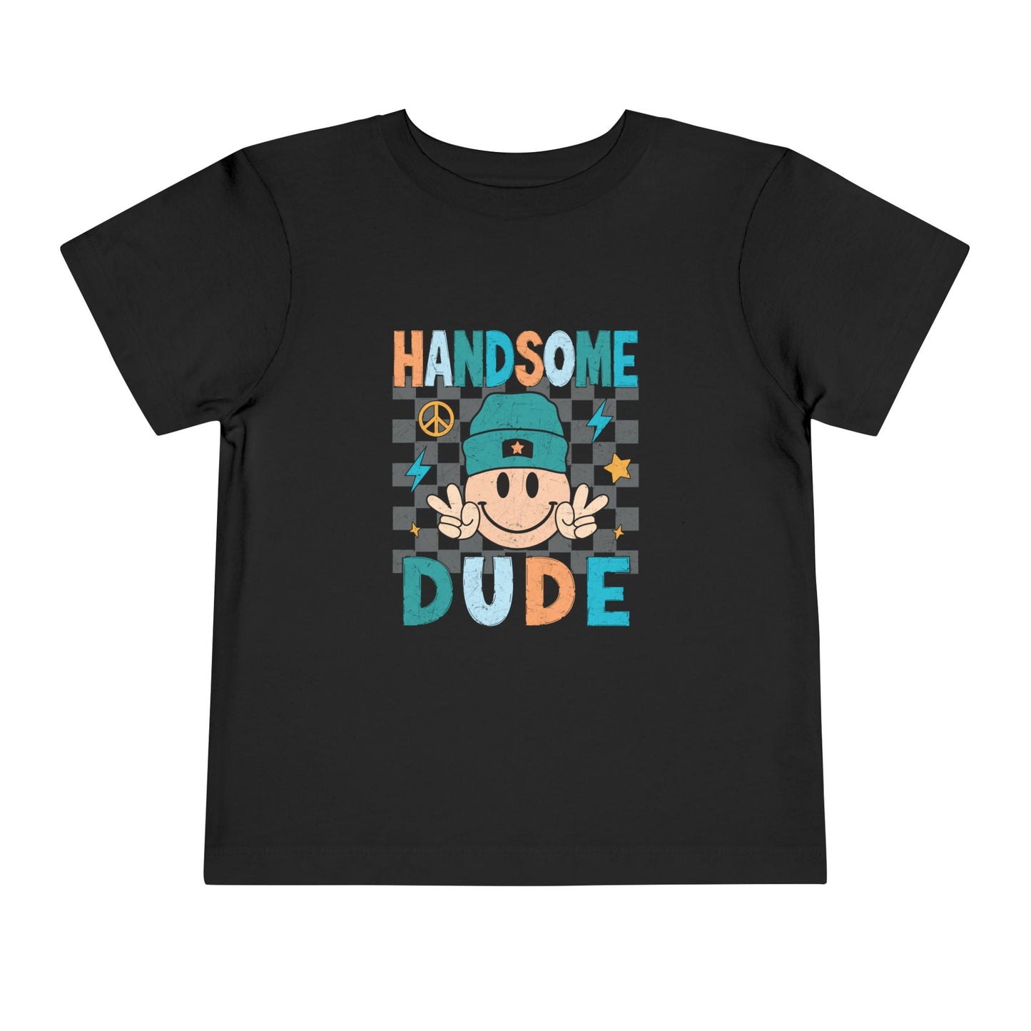 Handsome Dude Toddler Tee — Cute Checkered Baby Boy Shirt