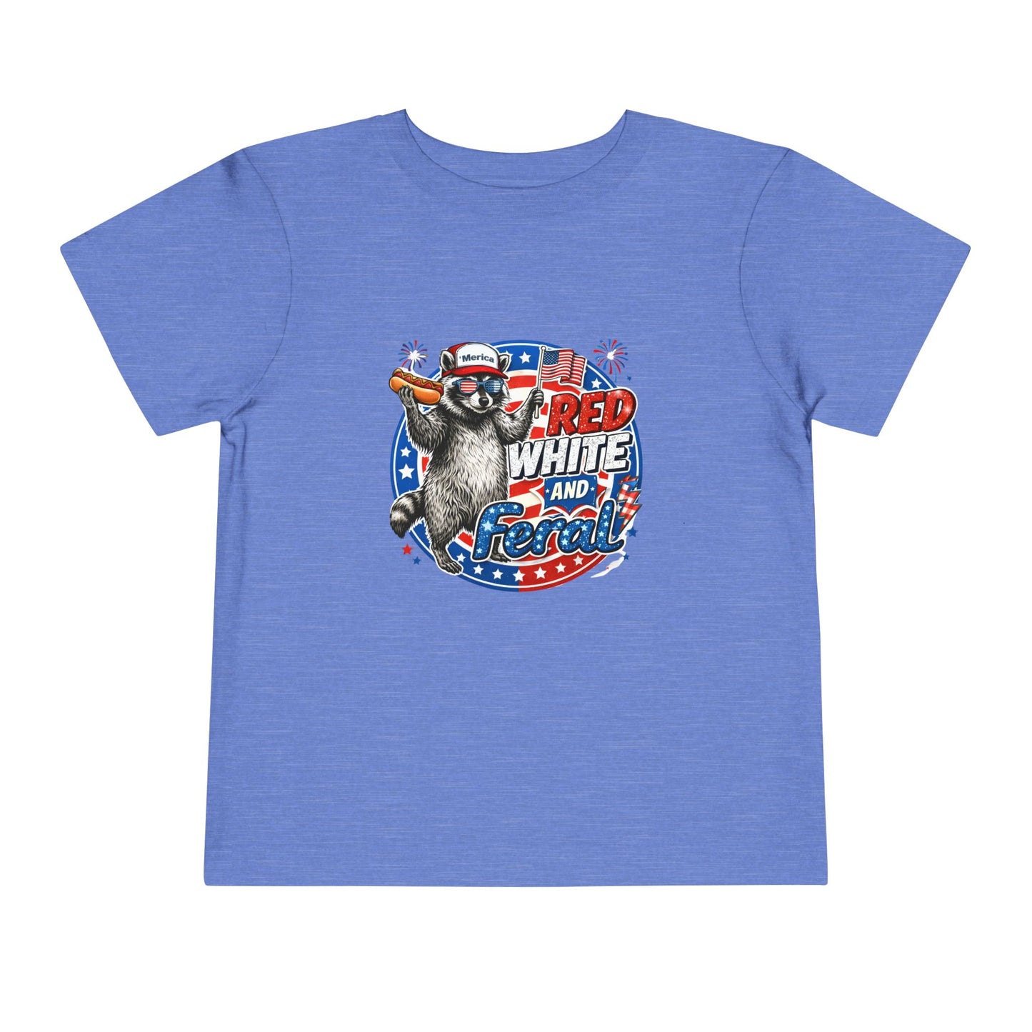 Toddler Tee — "Red White and Ferret" Patriotic Ferret Kids Shirt