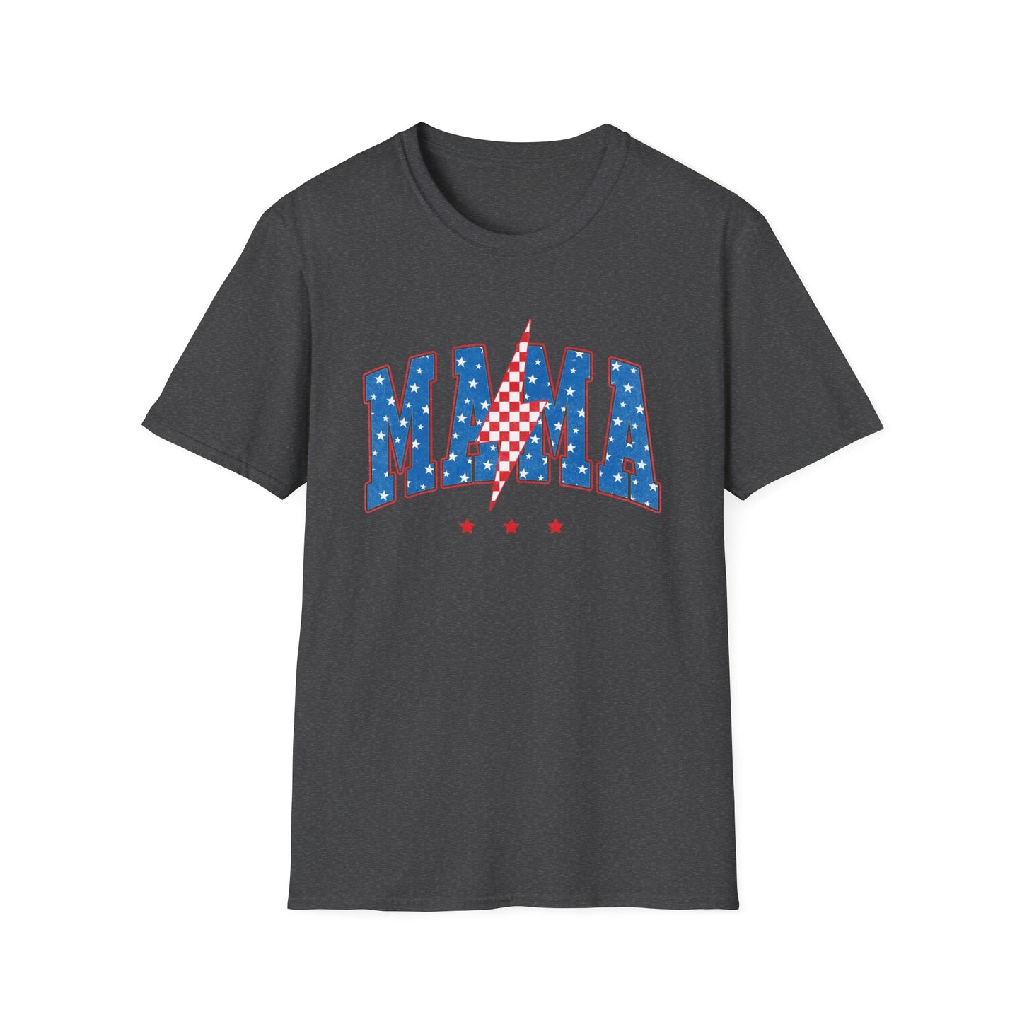 Mama Graphic Tee — Americana Lightning Bolt Stars & Stripes