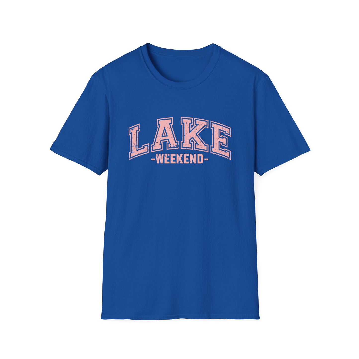 Lake Weekend T-Shirt — Retro Pink Graphic Tee for Relaxed Getaways
