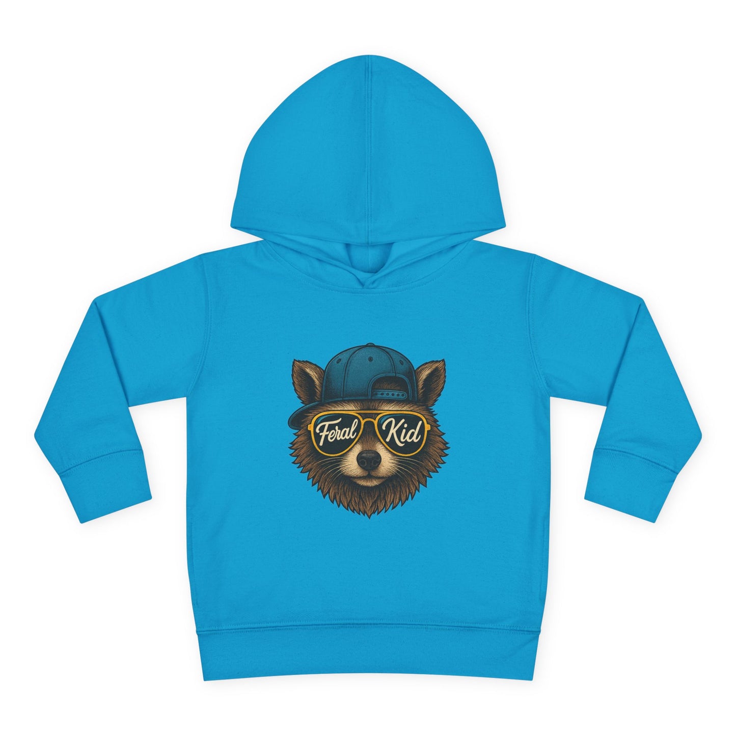 Toddler Hoodie — 'Forest Kid' Raccoon Graphic Kids Pullover