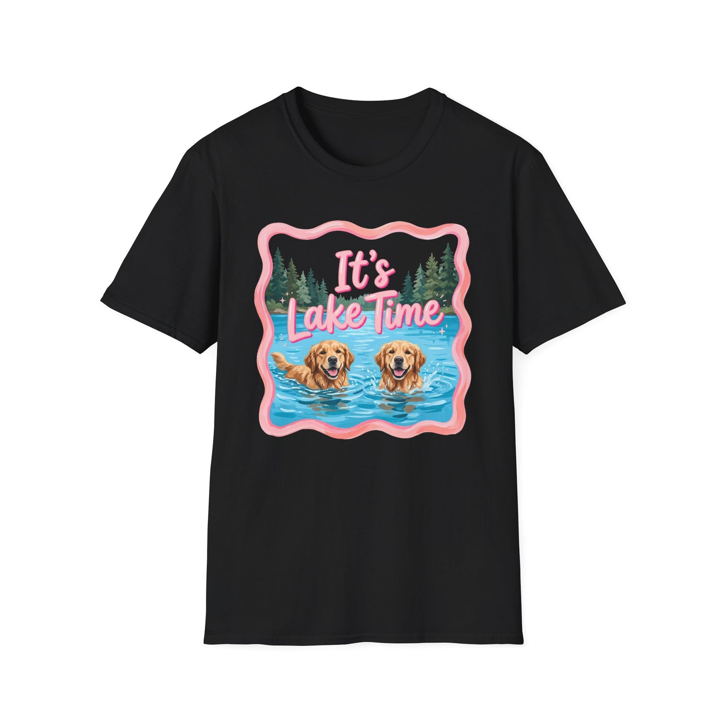 It's Lake Time T-Shirt — Cute Golden Retriever Lake Vibes Tee