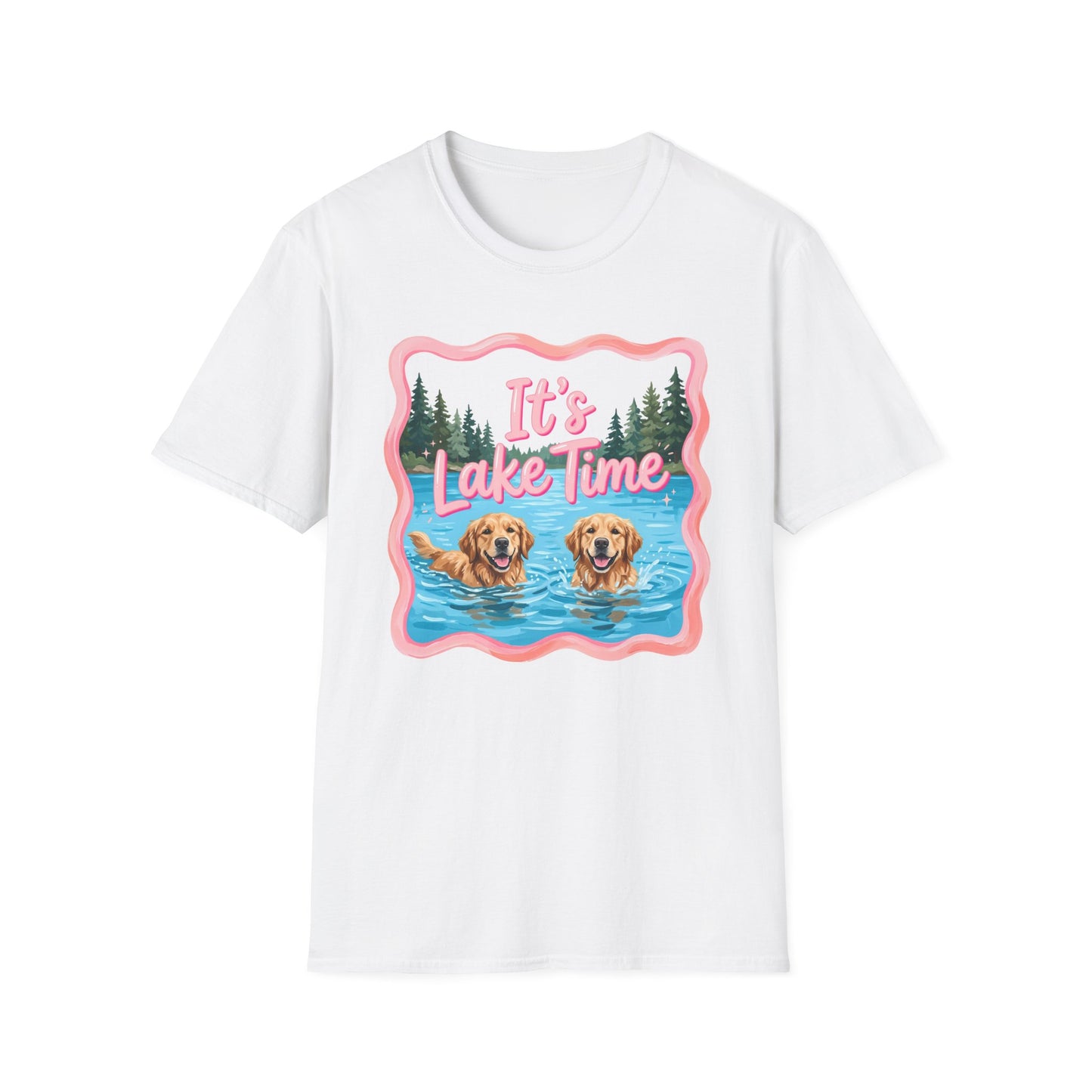 It's Lake Time T-Shirt — Cute Golden Retriever Lake Vibes Tee