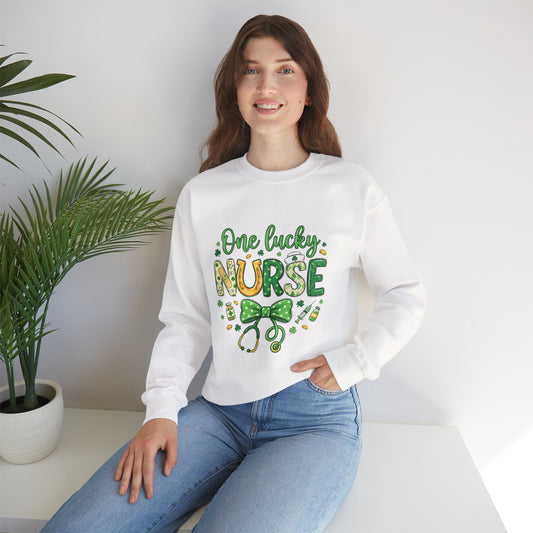 One Lucky Nurse Sweatshirt — St. Patrick’s Day Nurse Gift
