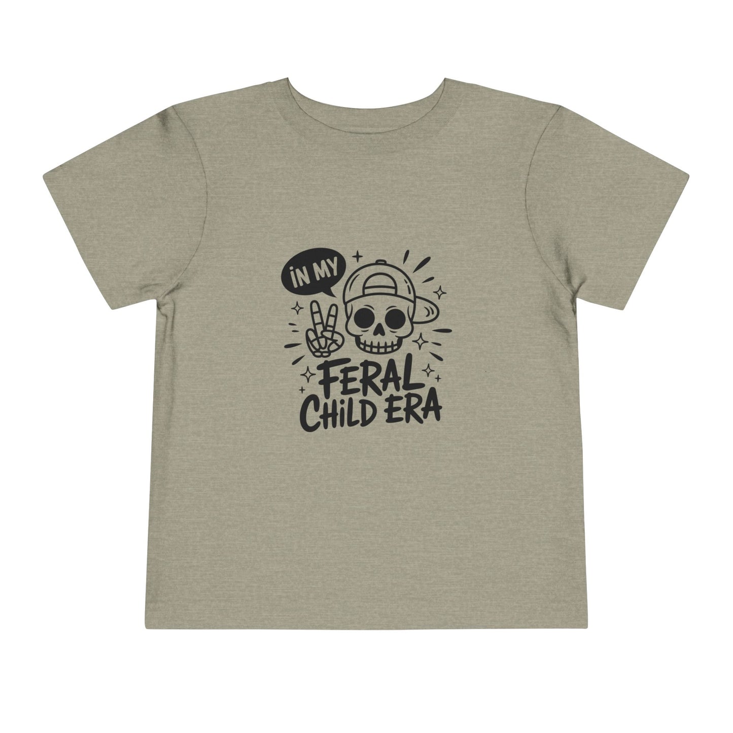 Toddler Tee — “In My Feral Child Era” Skull Graphic Kids T‑Shirt