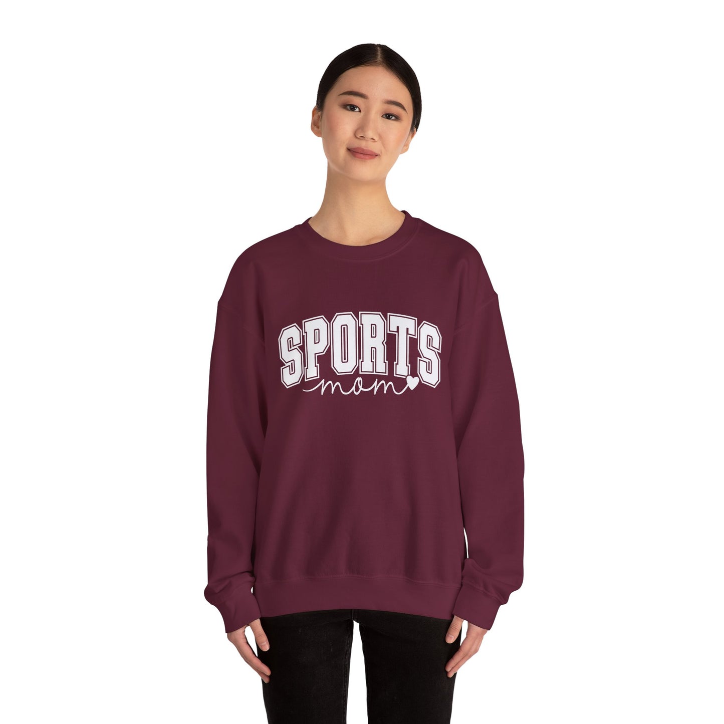 Sports Mom Crewneck Sweatshirt — Athletic Mom Graphic Pullover