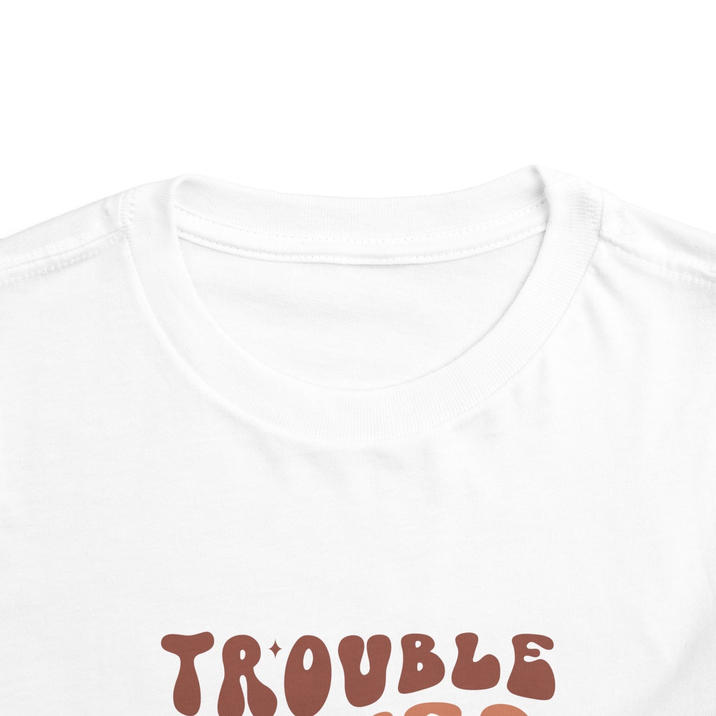 Toddler Tee — "Trouble Never Looked So Sweet" Retro Graphic