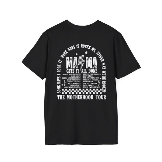 Mama Lightning Tour T-Shirt — 'Mama Gets It All Done' Motherhood Band Tee