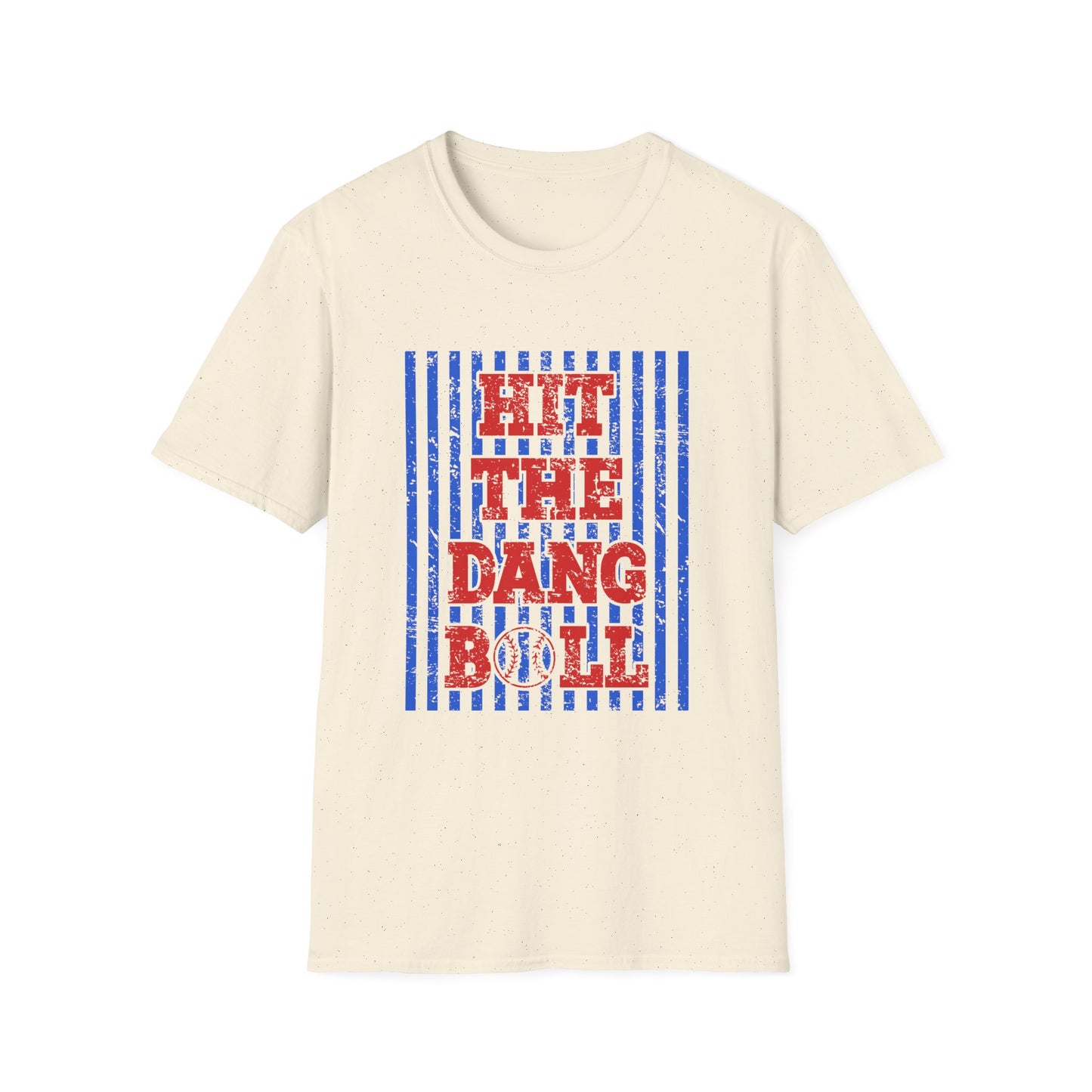 T-Shirt — "Hit The Dang Boll" Patriotic Striped Graphic Tee