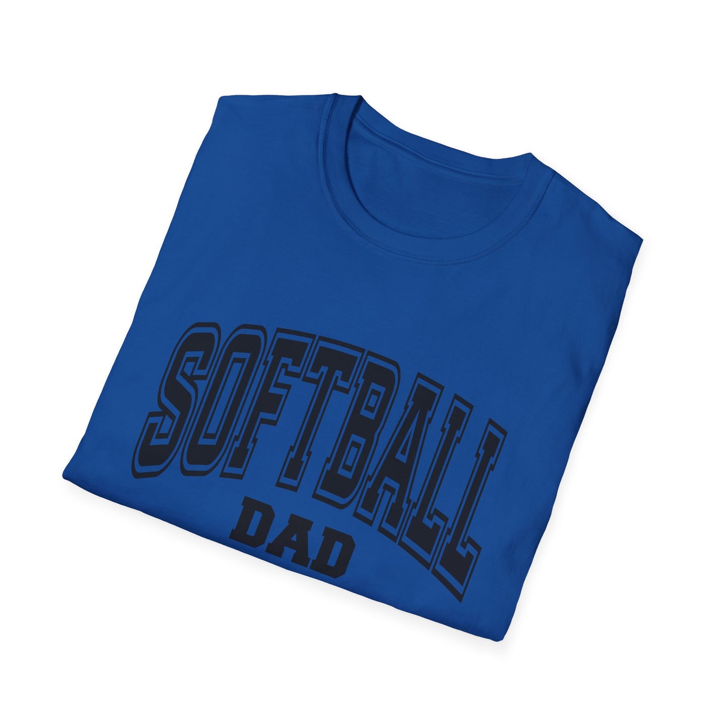 Softball Dad T-Shirt — Classic Varsity Baseball Style Tee for Proud Parents