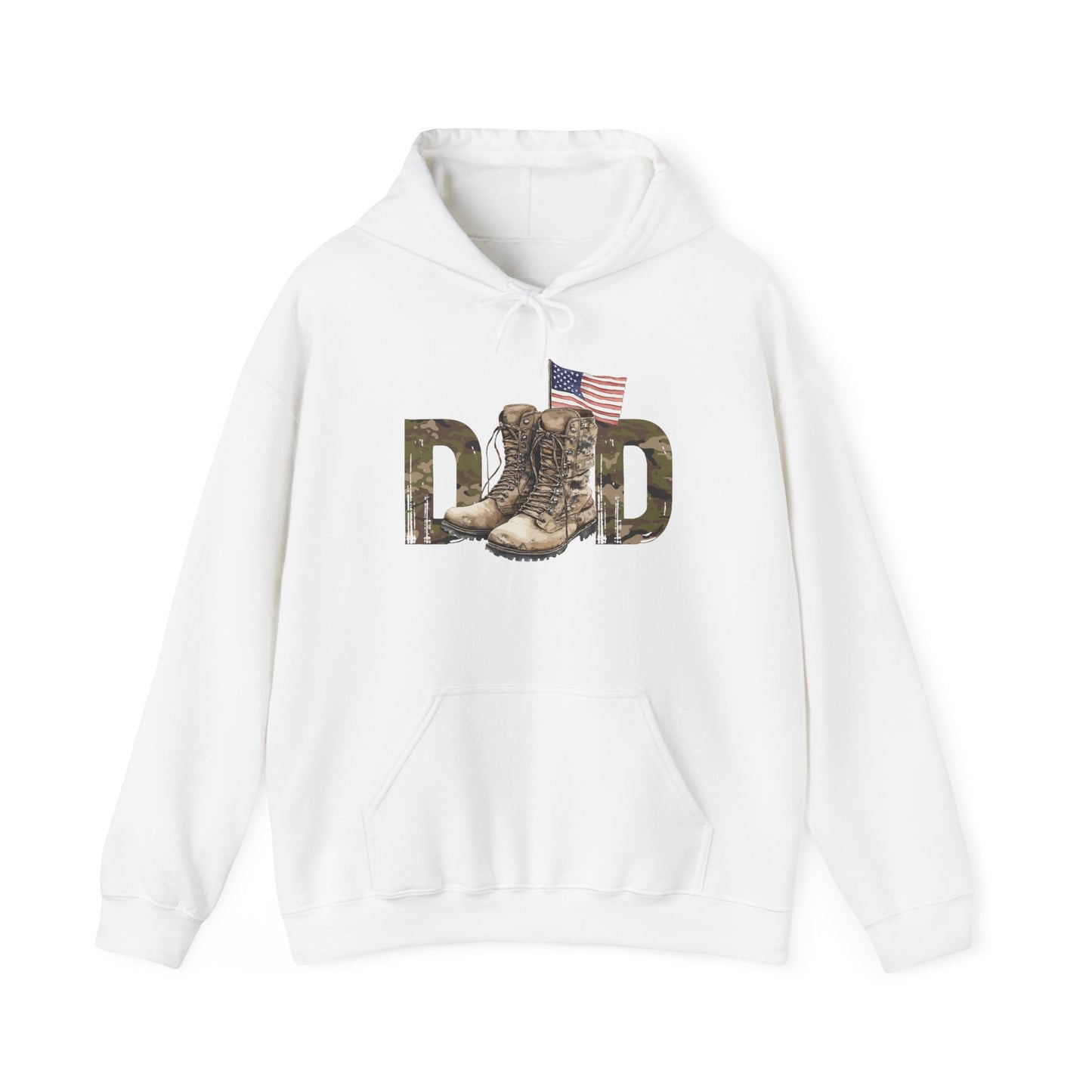 Dad Military Boots Hoodie – American Flag Dad Sweatshirt