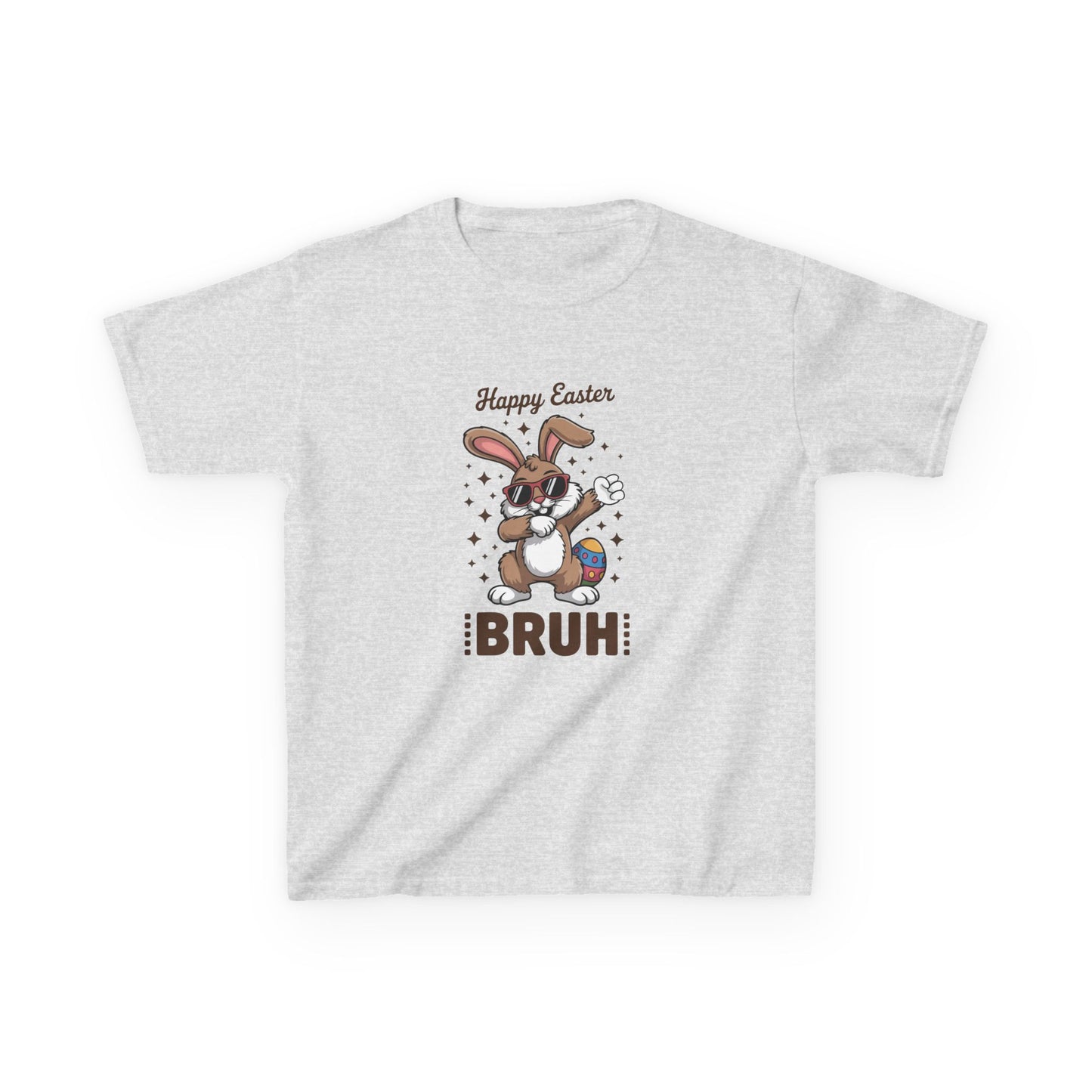 Kids Tee - 'Happy Easter BRUH' Funny Bunny Easter Egg Shirt