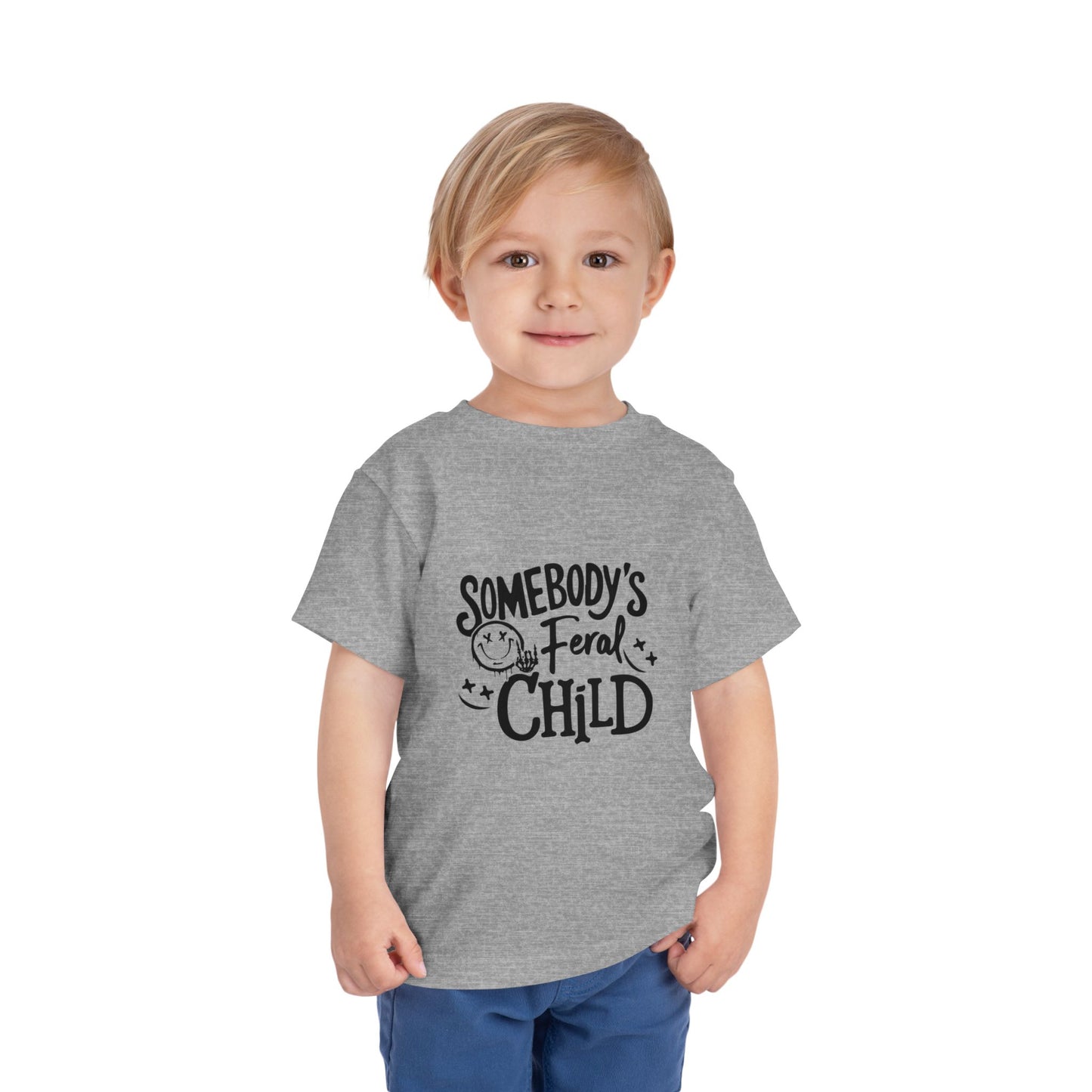 Toddler Tee - "Somebody's Feral Child" Graphic Kids Shirt