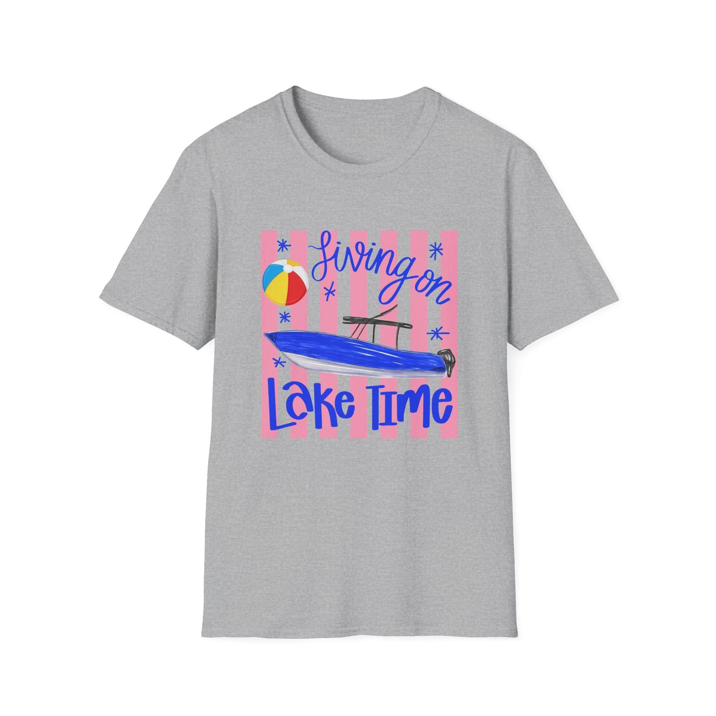 T-Shirt — "Living on Lake Time" Summer Lake Tee