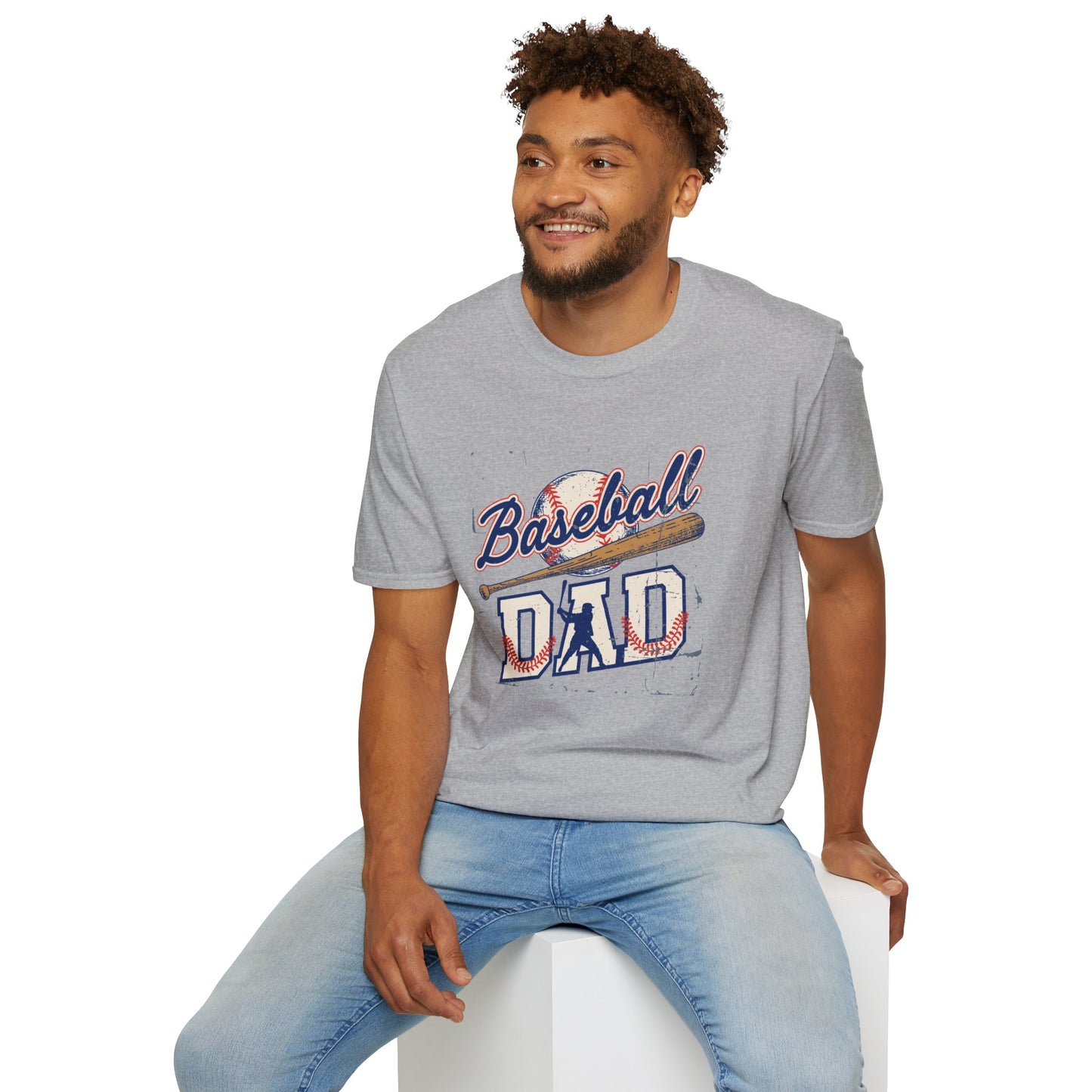 Baseball Dad T-Shirt – Vintage Baseball Bat & Ball Design