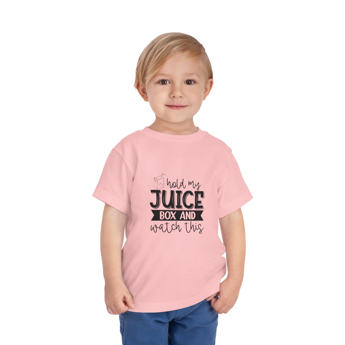 Toddler Tee – “Hold My Juice Box and Watch This” Cute Kid Graphic Shirt
