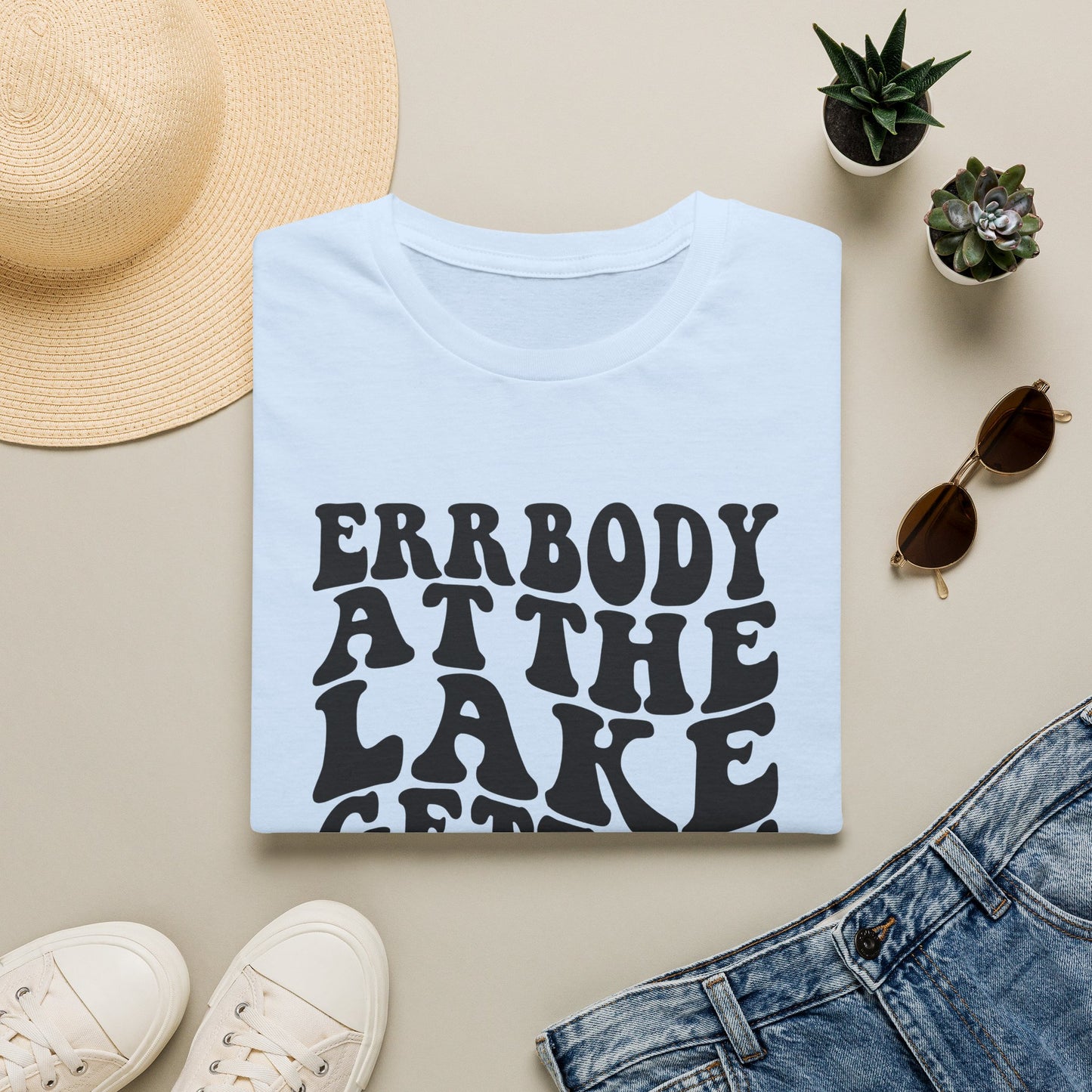 Lake Trip T-Shirt — "Errbody at the Lake Gettin' Tipsy" Retro Graphic