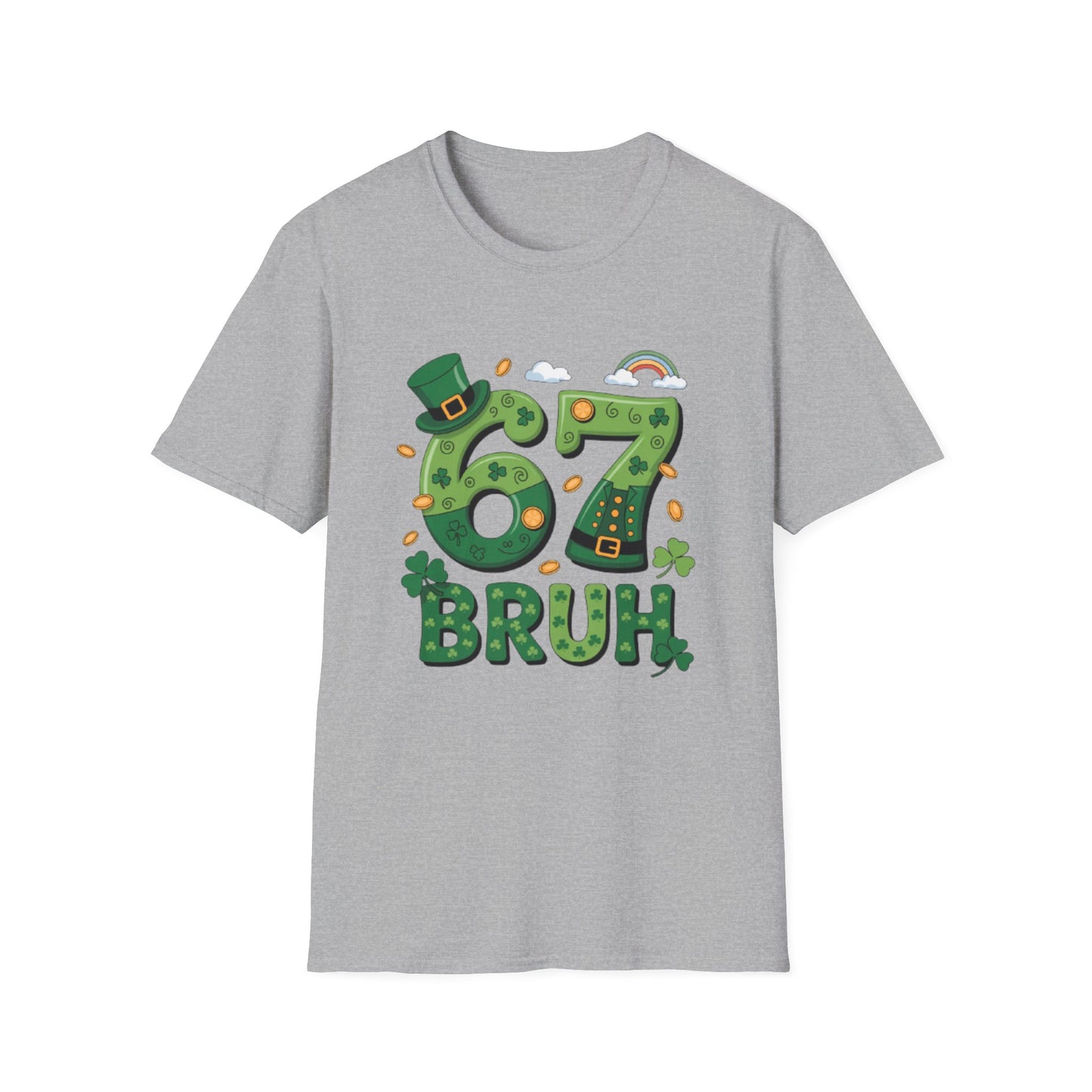 St. Patrick's '67 Bruh' T-Shirt – Lucky Shamrock Birthday Tee
