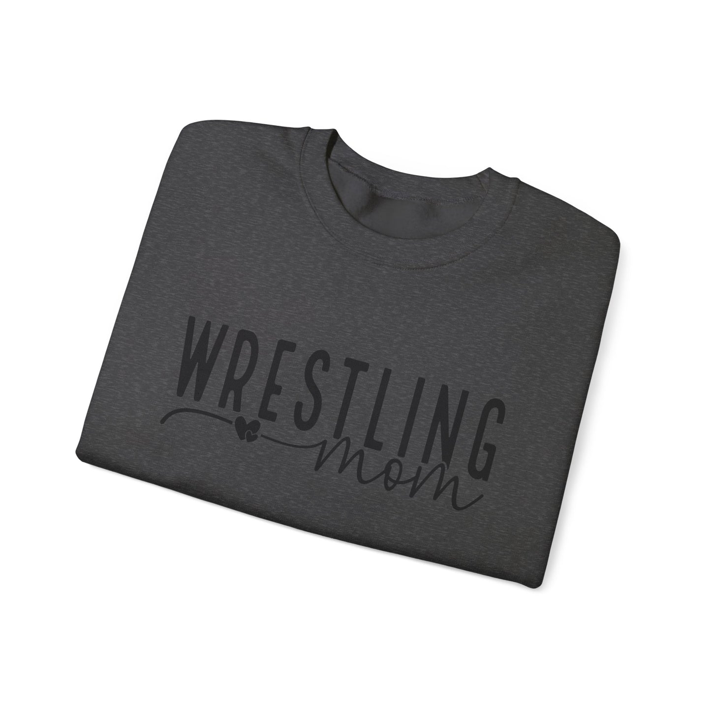 Wrestling Mom Crewneck Sweatshirt – Supportive Mom Graphic Pullover