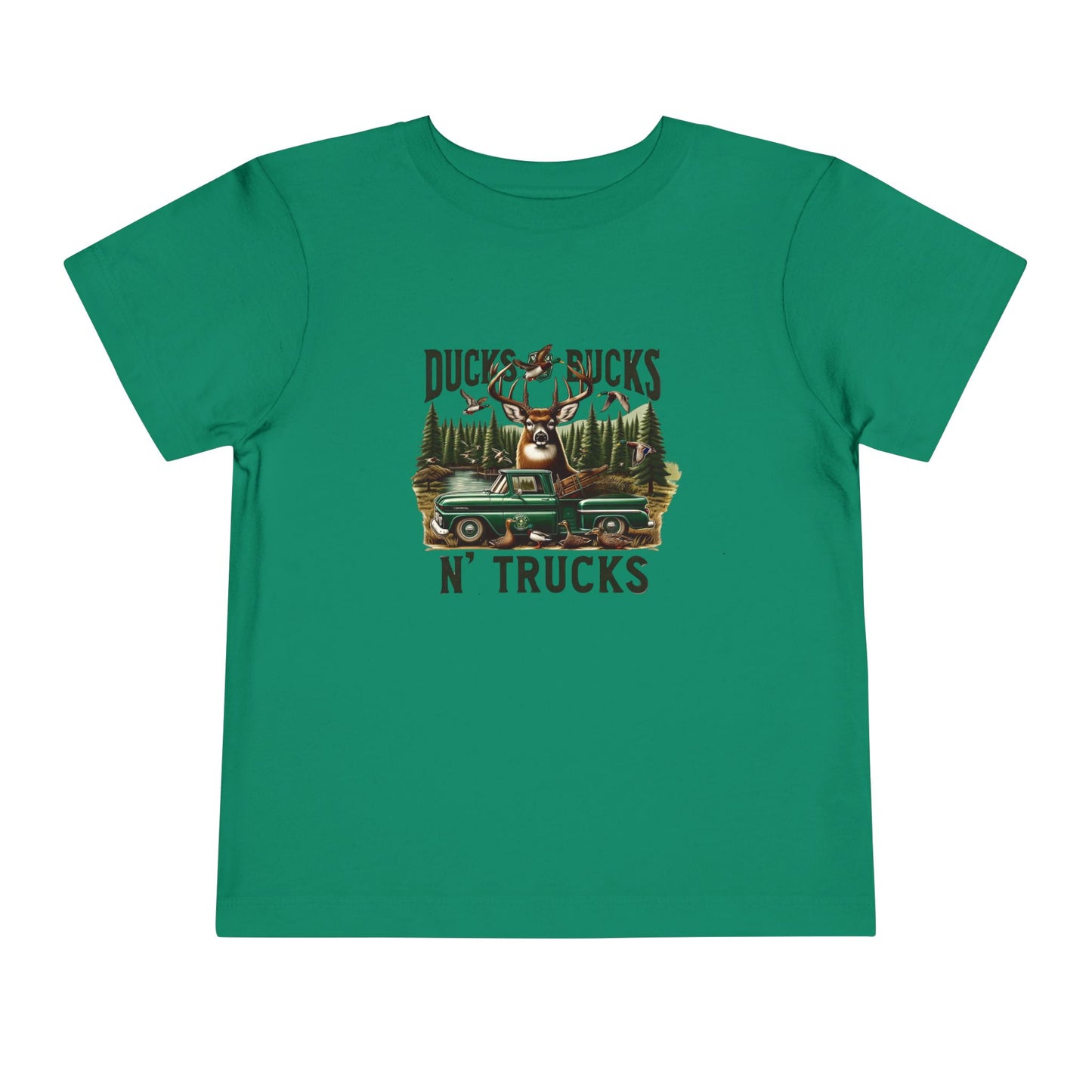 Ducks Bucks N' Trucks Toddler Tee - Cute Hunting Truck Graphic Shirt
