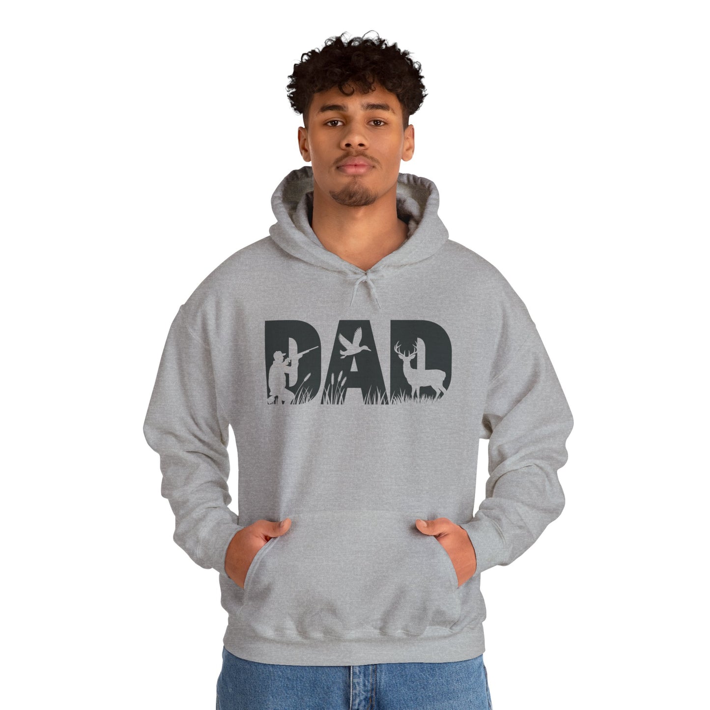 Dad Silhouette Hoodie — Outdoor Hunting & Fishing Father’s Day Sweatshirt