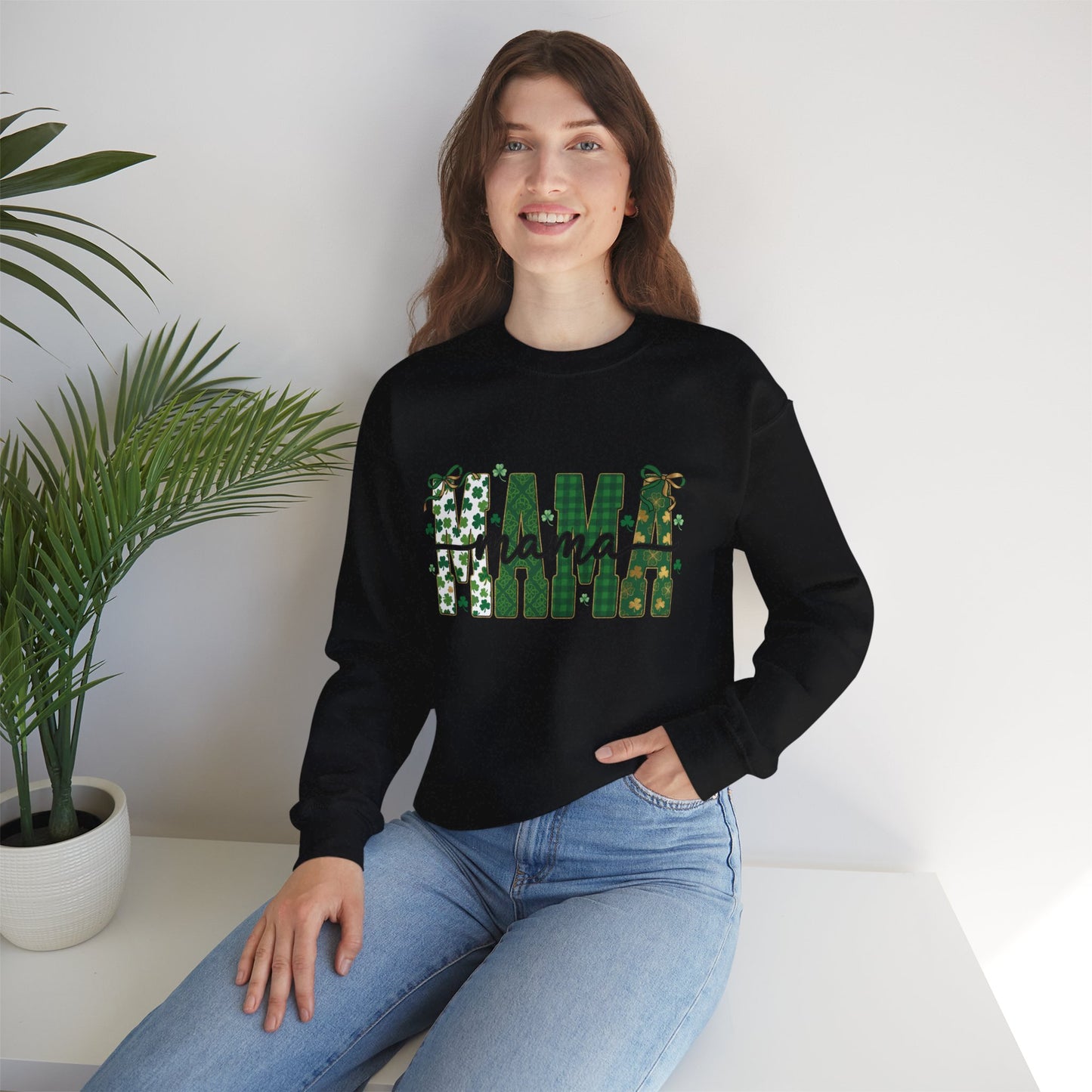 Mama Shamrock Crewneck Sweatshirt