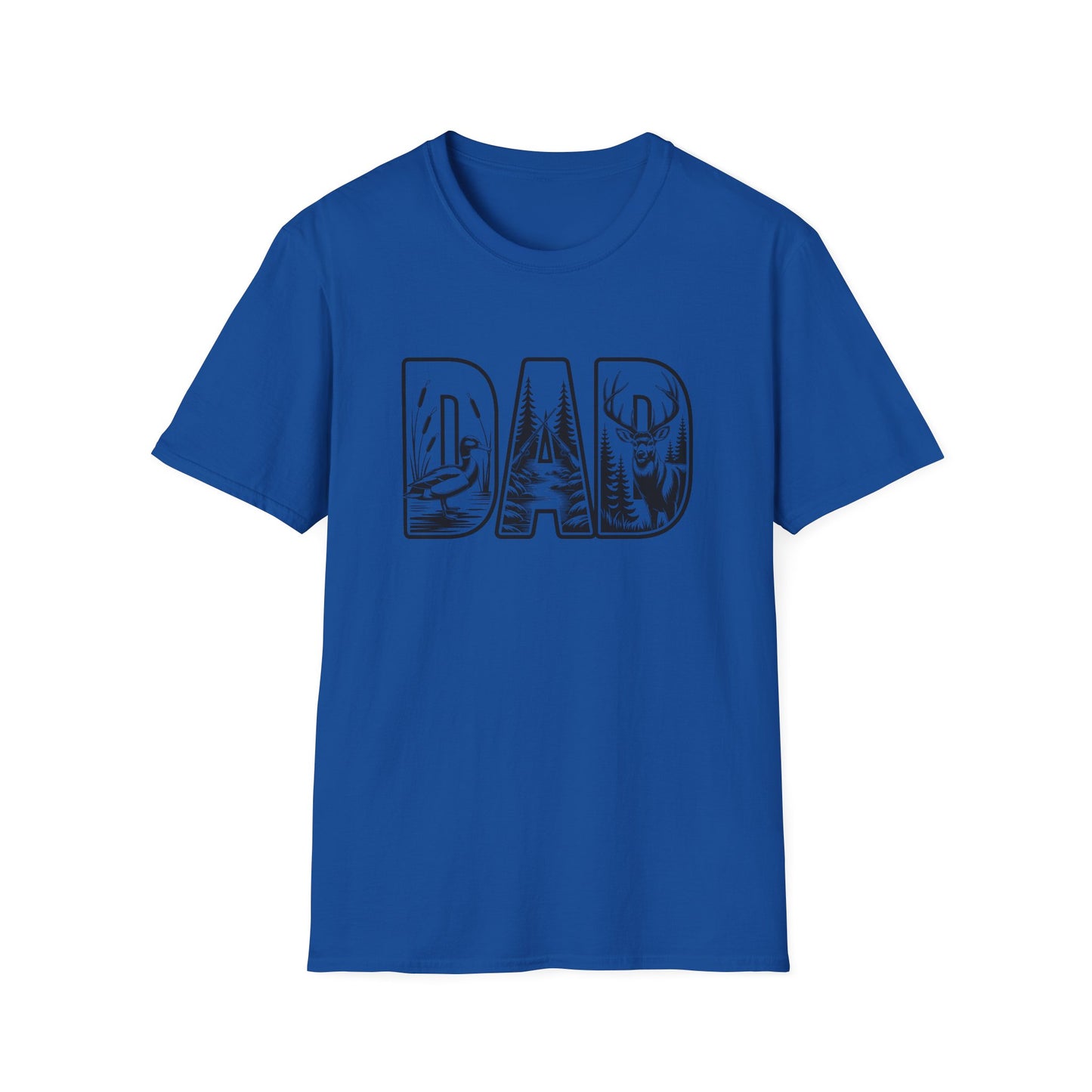 Dad Nature Graphic T-Shirt — Outdoor Hunting & Fishing Woodland Design