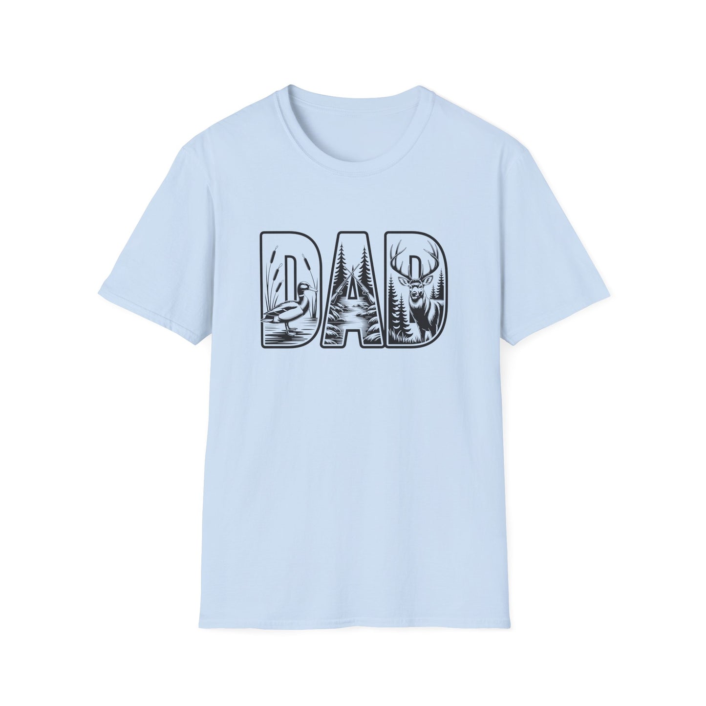Dad Nature Graphic T-Shirt — Outdoor Hunting & Fishing Woodland Design