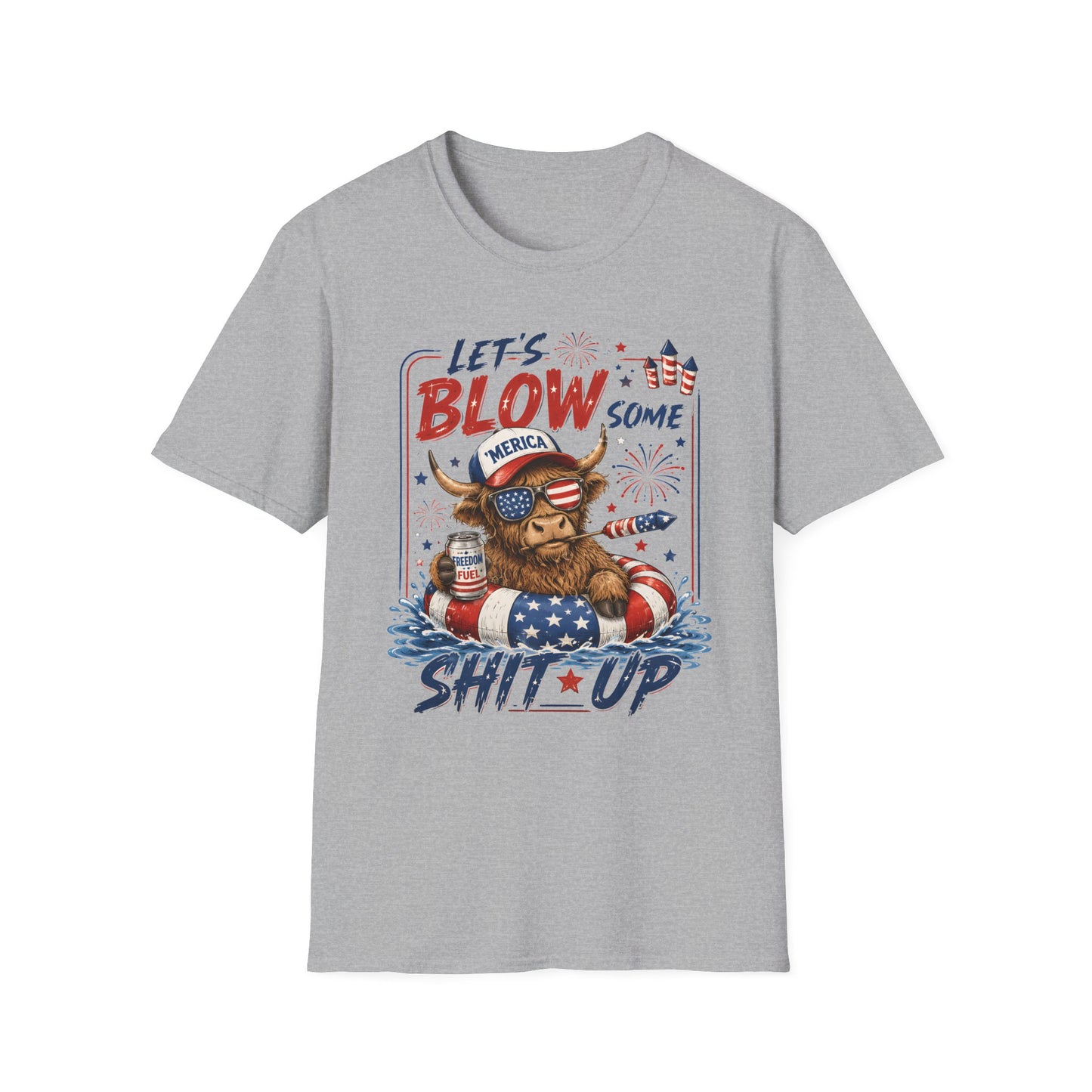 Patriotic Buffalo 'Let's Blow Some Shit Up' T-Shirt