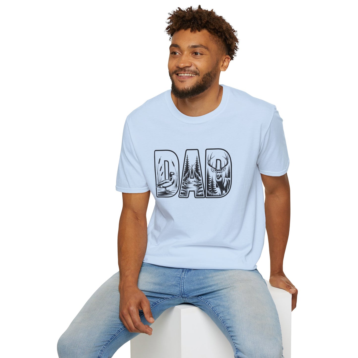 Dad Nature Graphic T-Shirt — Outdoor Hunting & Fishing Woodland Design