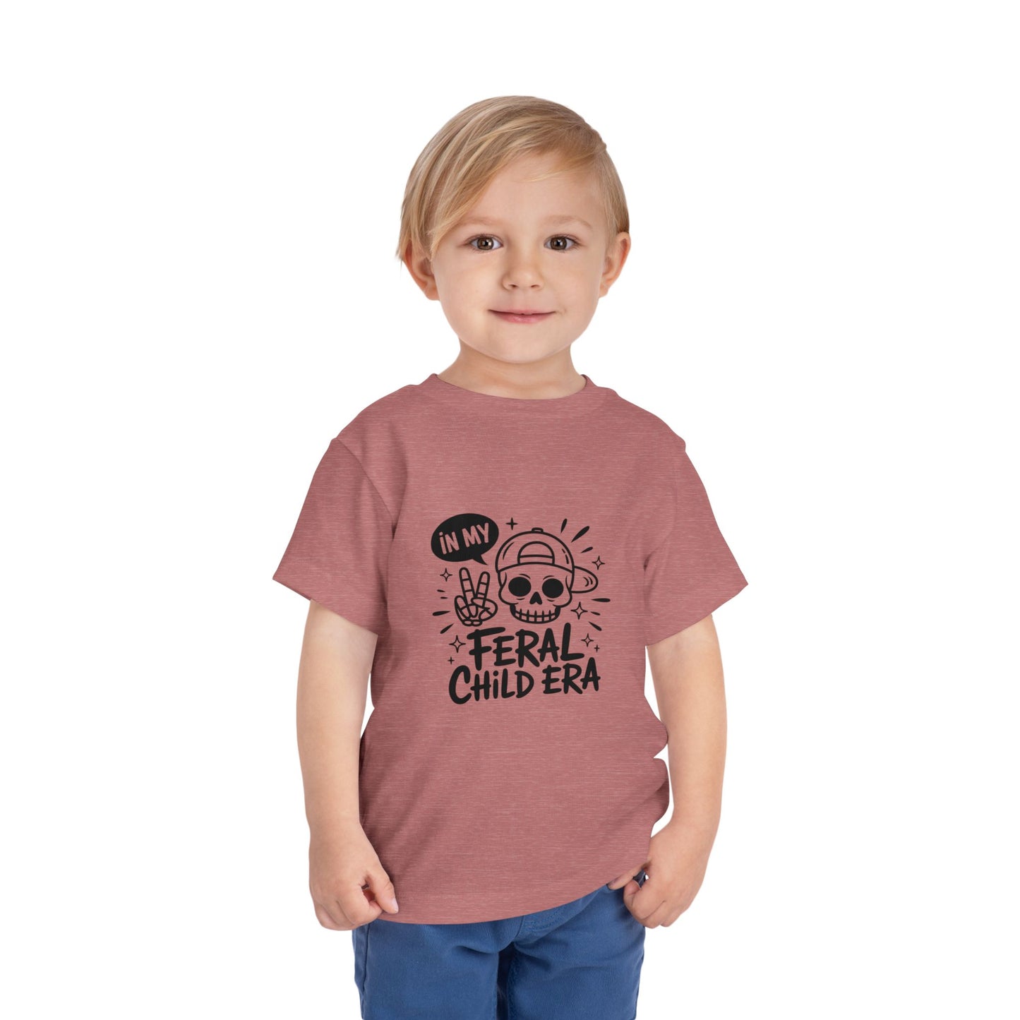 Toddler Tee — “In My Feral Child Era” Skull Graphic Kids T‑Shirt
