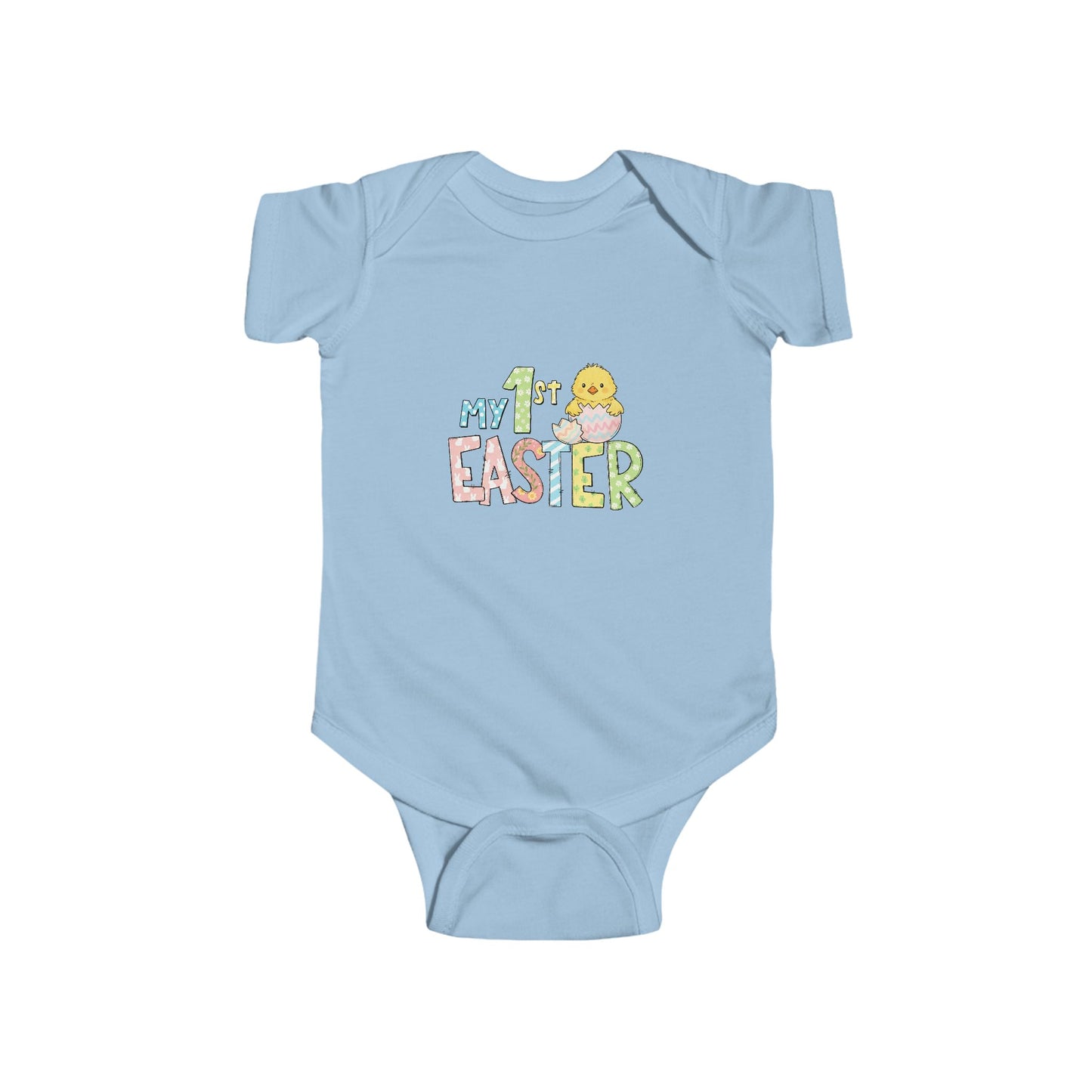 Easter Baby Bodysuit – "My 1st Easter" Pastel Chick Infant Onesie