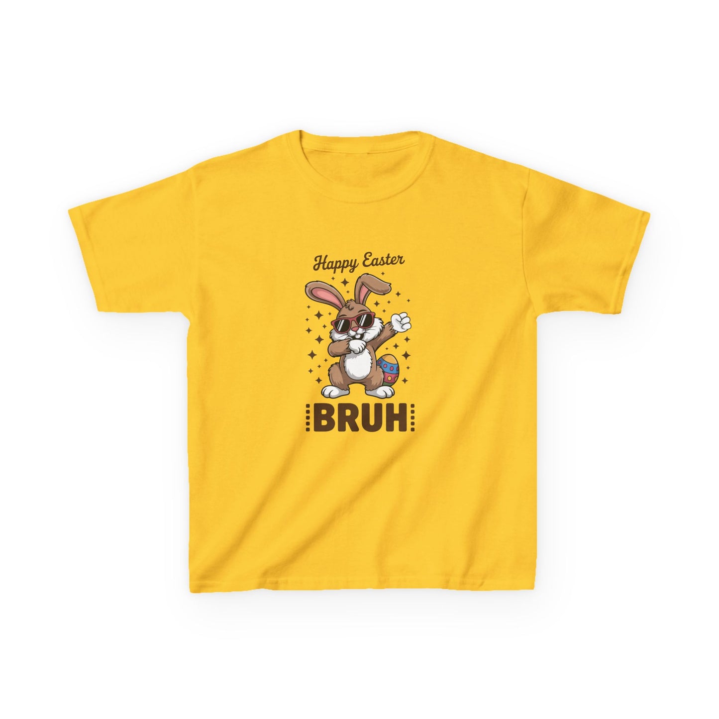 Kids Tee - 'Happy Easter BRUH' Funny Bunny Easter Egg Shirt