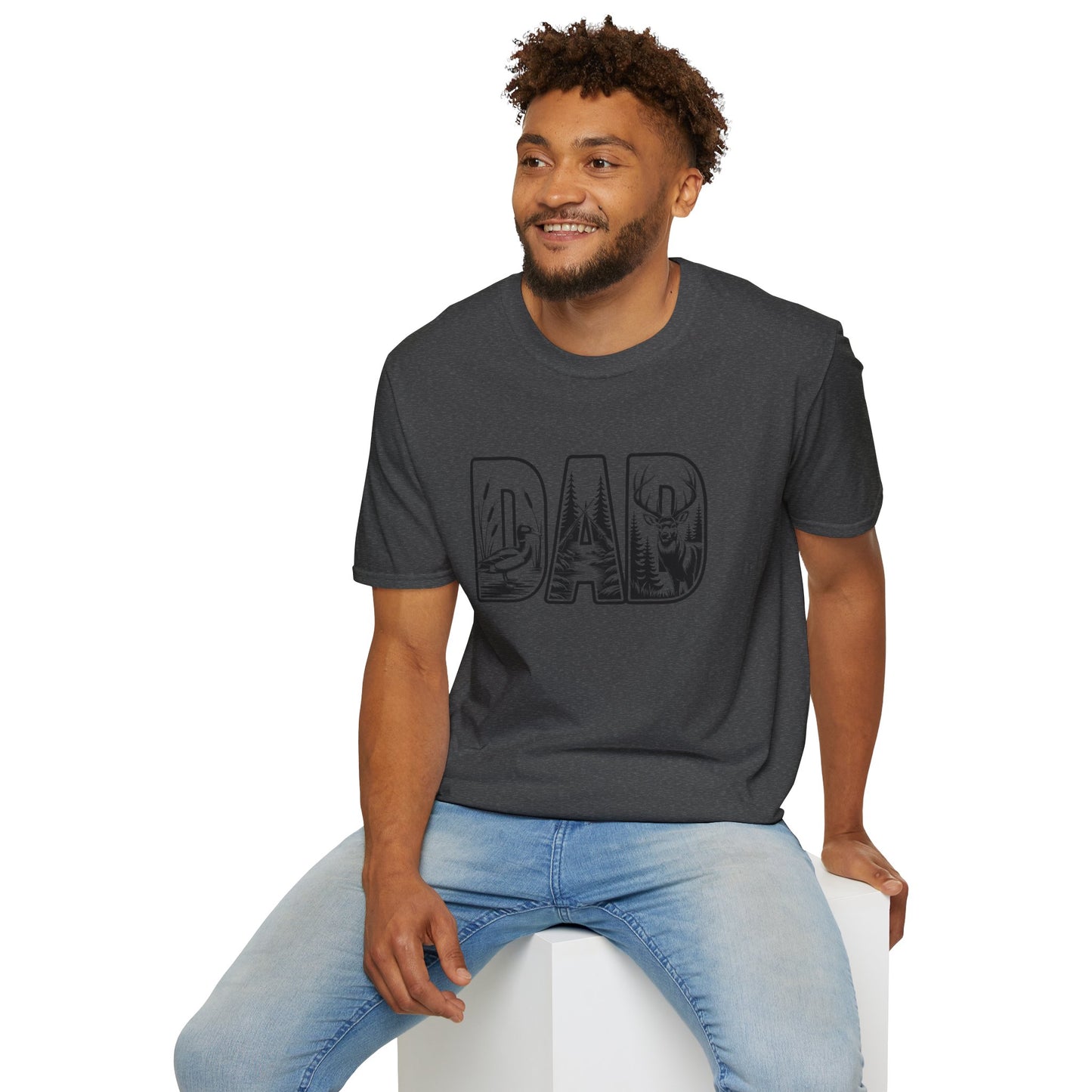 Dad Nature Graphic T-Shirt — Outdoor Hunting & Fishing Woodland Design