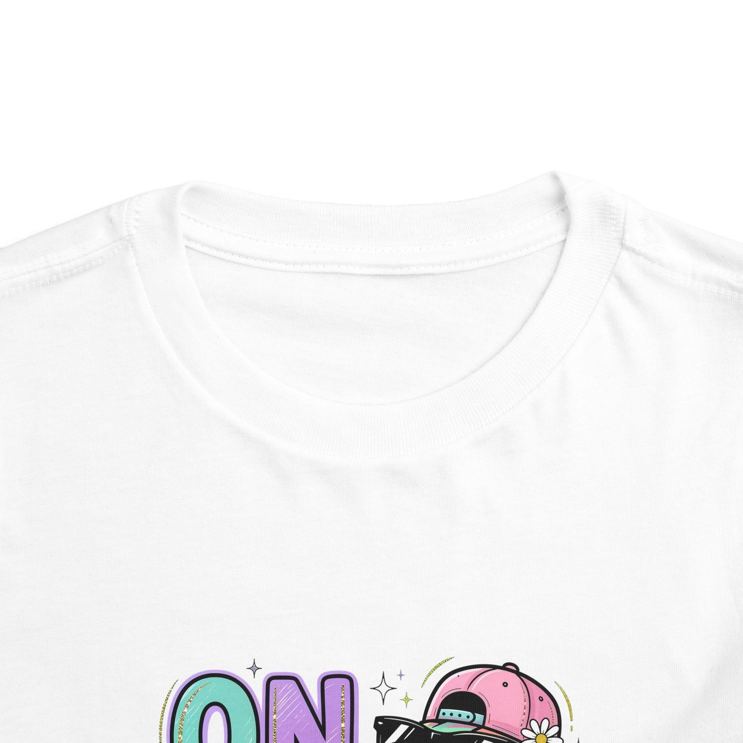 Toddler Tee — "On The Hunt" Colorful Dino Graphic
