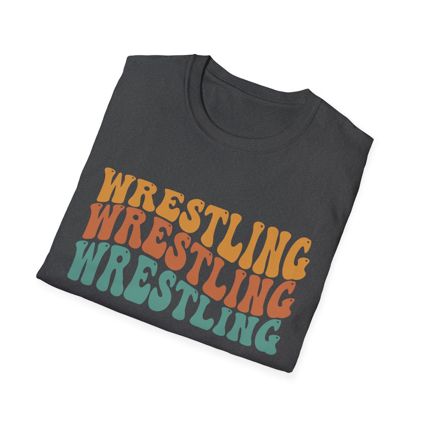 Wrestling Retro Stacked T-Shirt — Vintage 70s Style Sports Tee