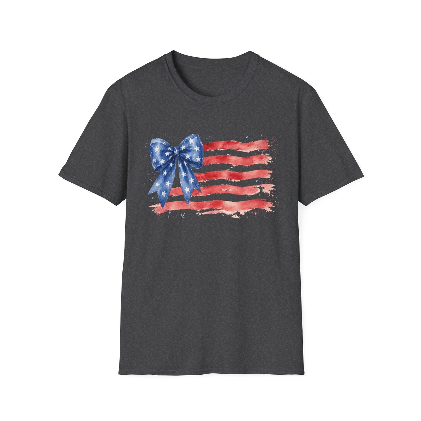 American Flag Bow T-Shirt — Patriotic Fourth of July Tee
