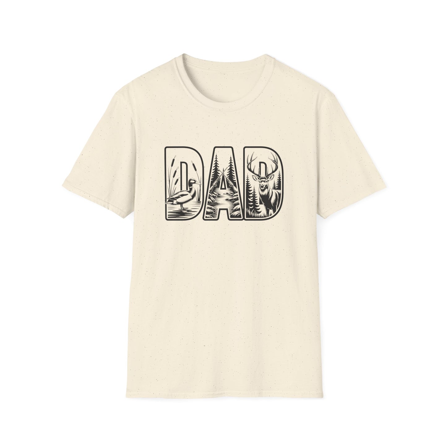 Dad Nature Graphic T-Shirt — Outdoor Hunting & Fishing Woodland Design
