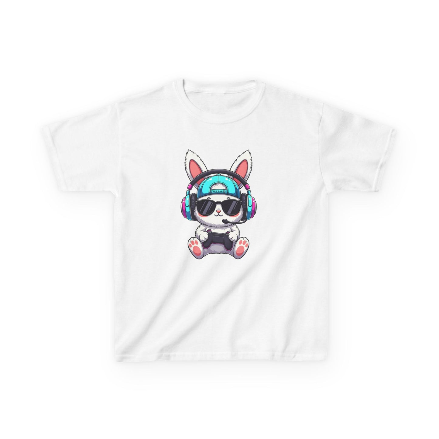 Kids Bunny DJ Tee — Cute Bunny with Headphones Kids T-Shirt