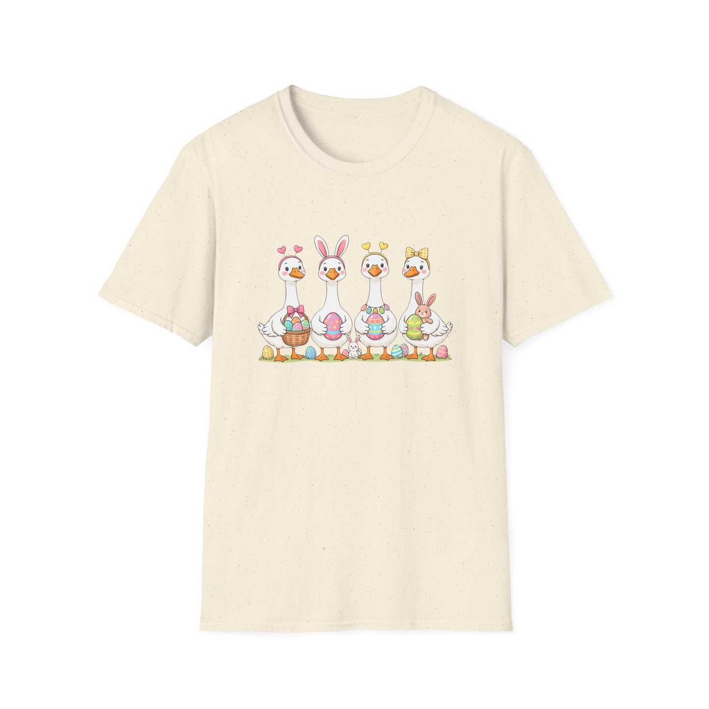 Easter Geese T-Shirt — Cute Cartoon Geese Holding Easter Eggs