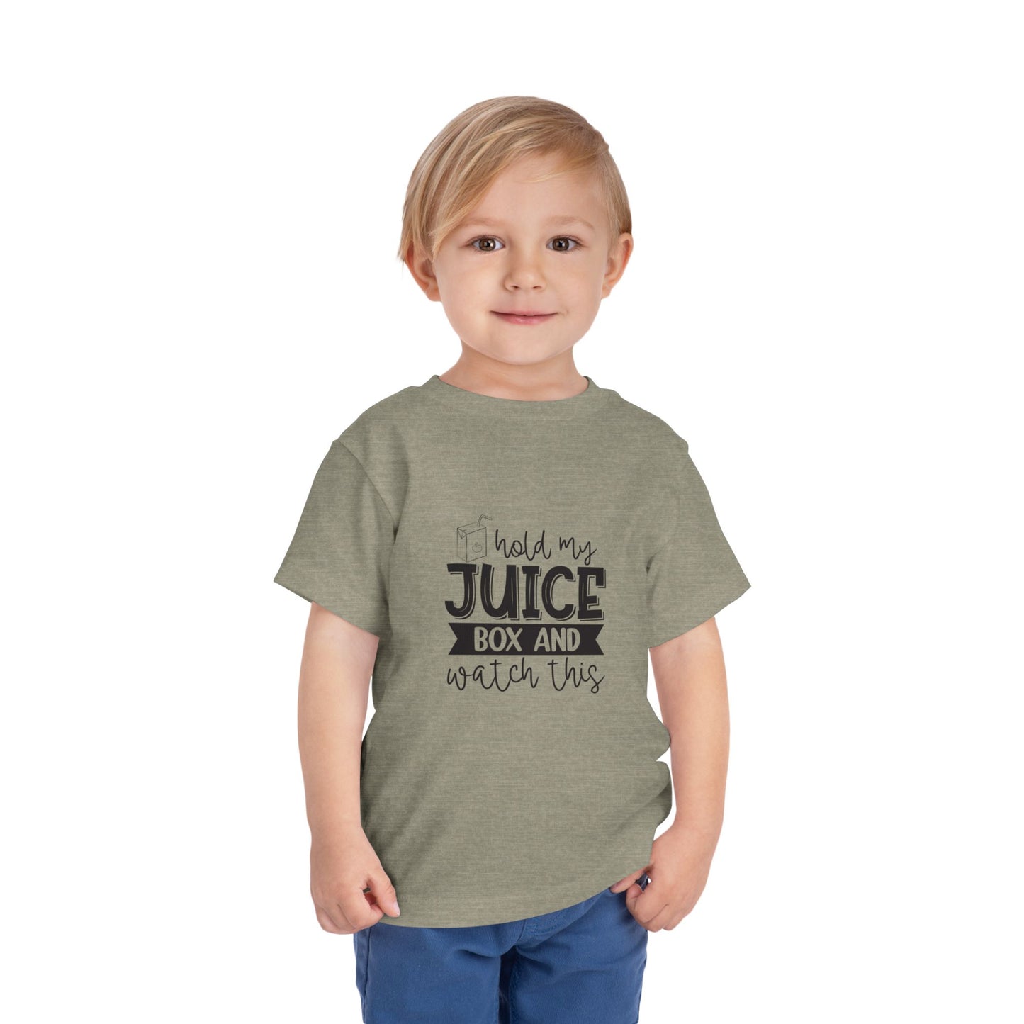 Toddler Tee – “Hold My Juice Box and Watch This” Cute Kid Graphic Shirt