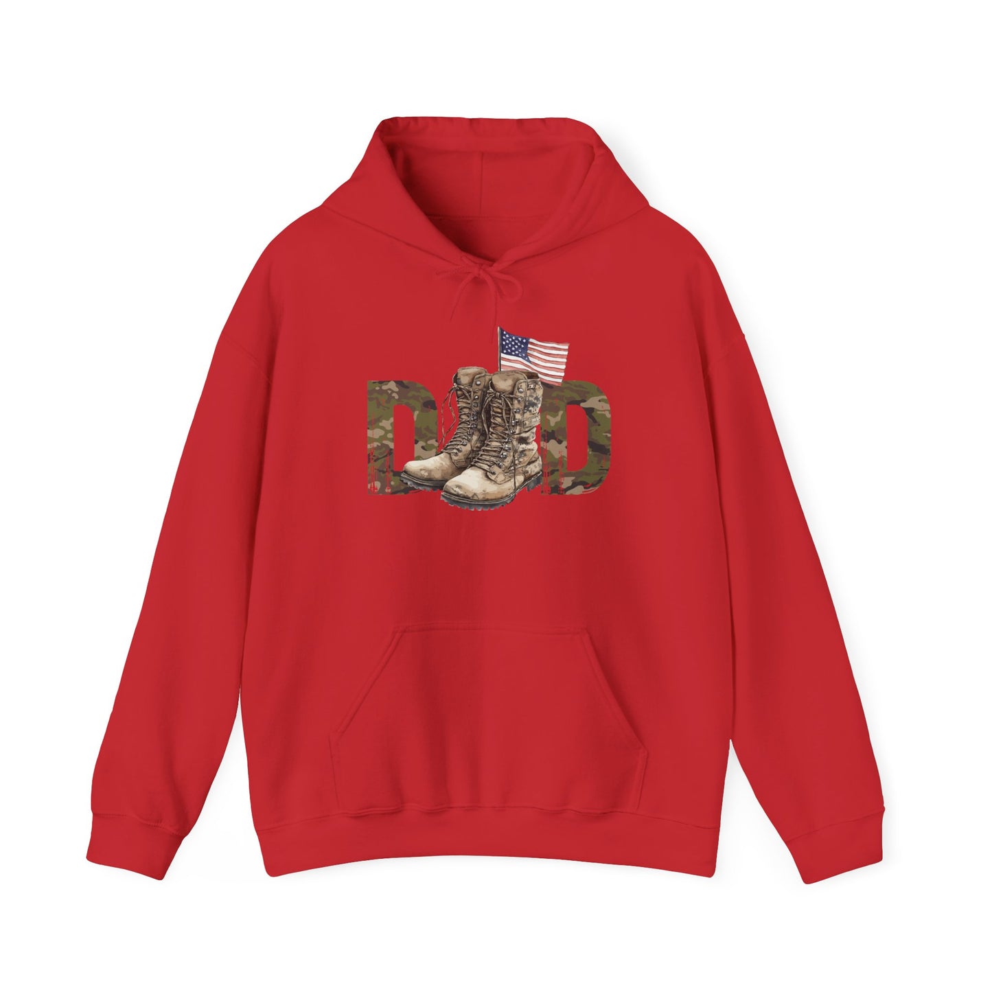 Dad Military Boots Hoodie – American Flag Dad Sweatshirt