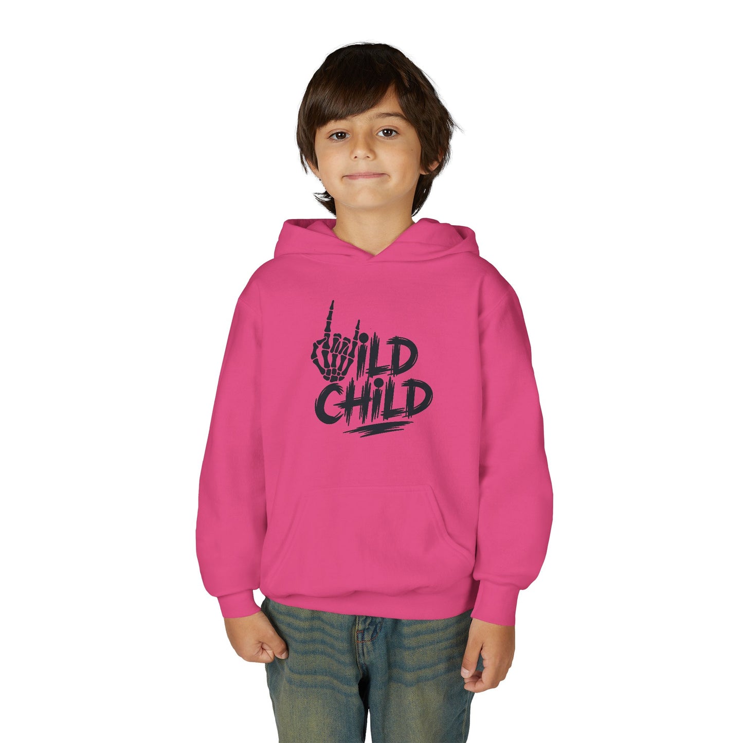 Youth Hoodie — "Wild Child" Graphic Pullover for Kids