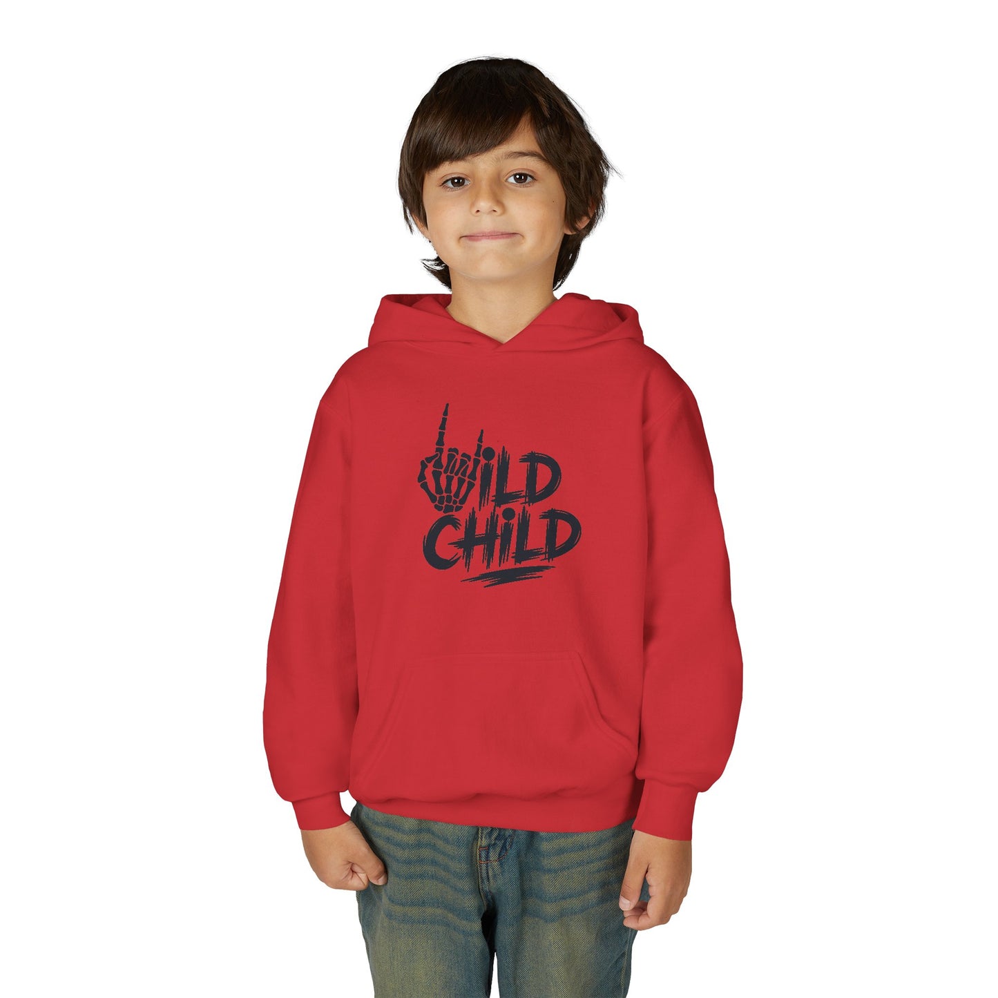 Youth Hoodie — "Wild Child" Graphic Pullover for Kids