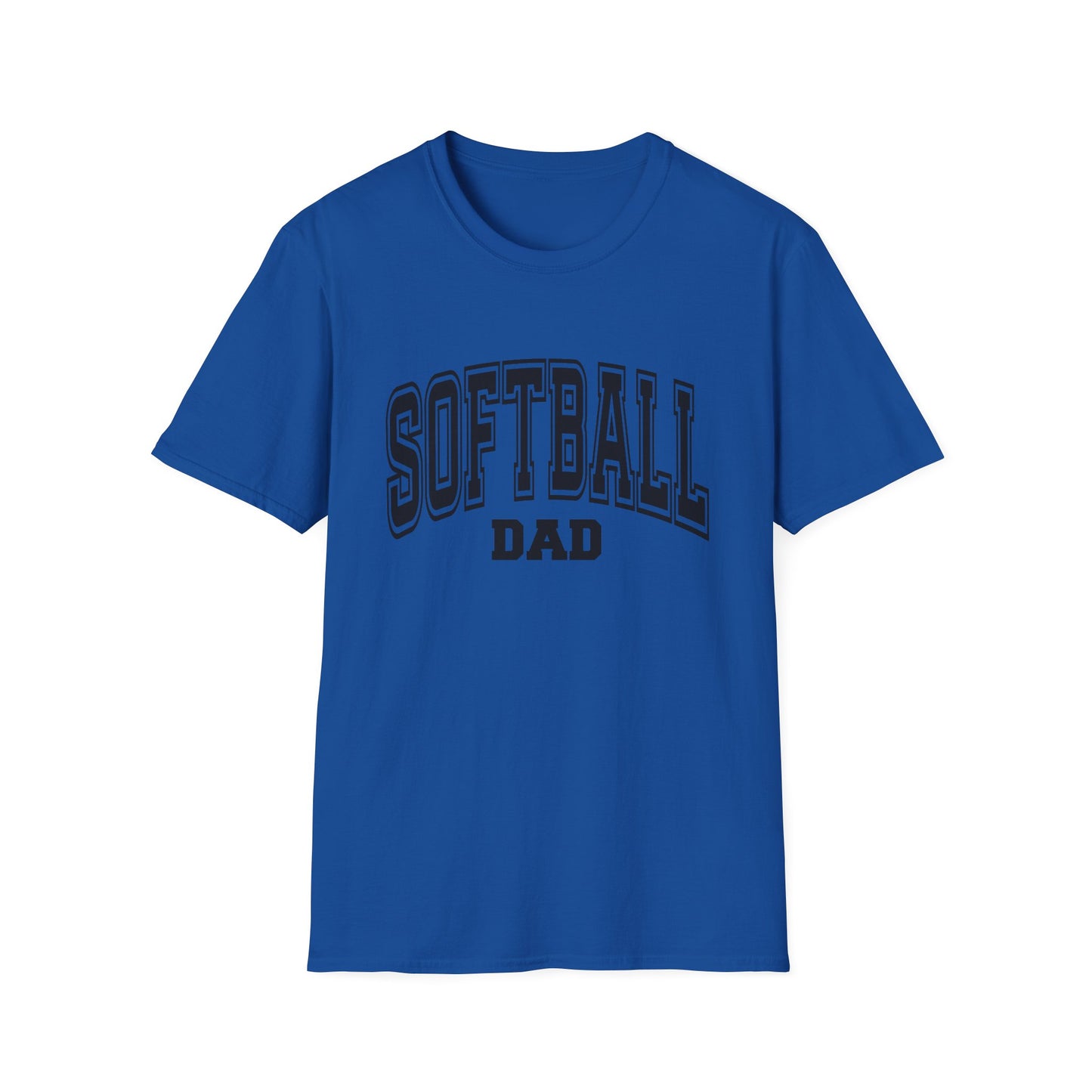 Softball Dad T-Shirt — Classic Varsity Baseball Style Tee for Proud Parents